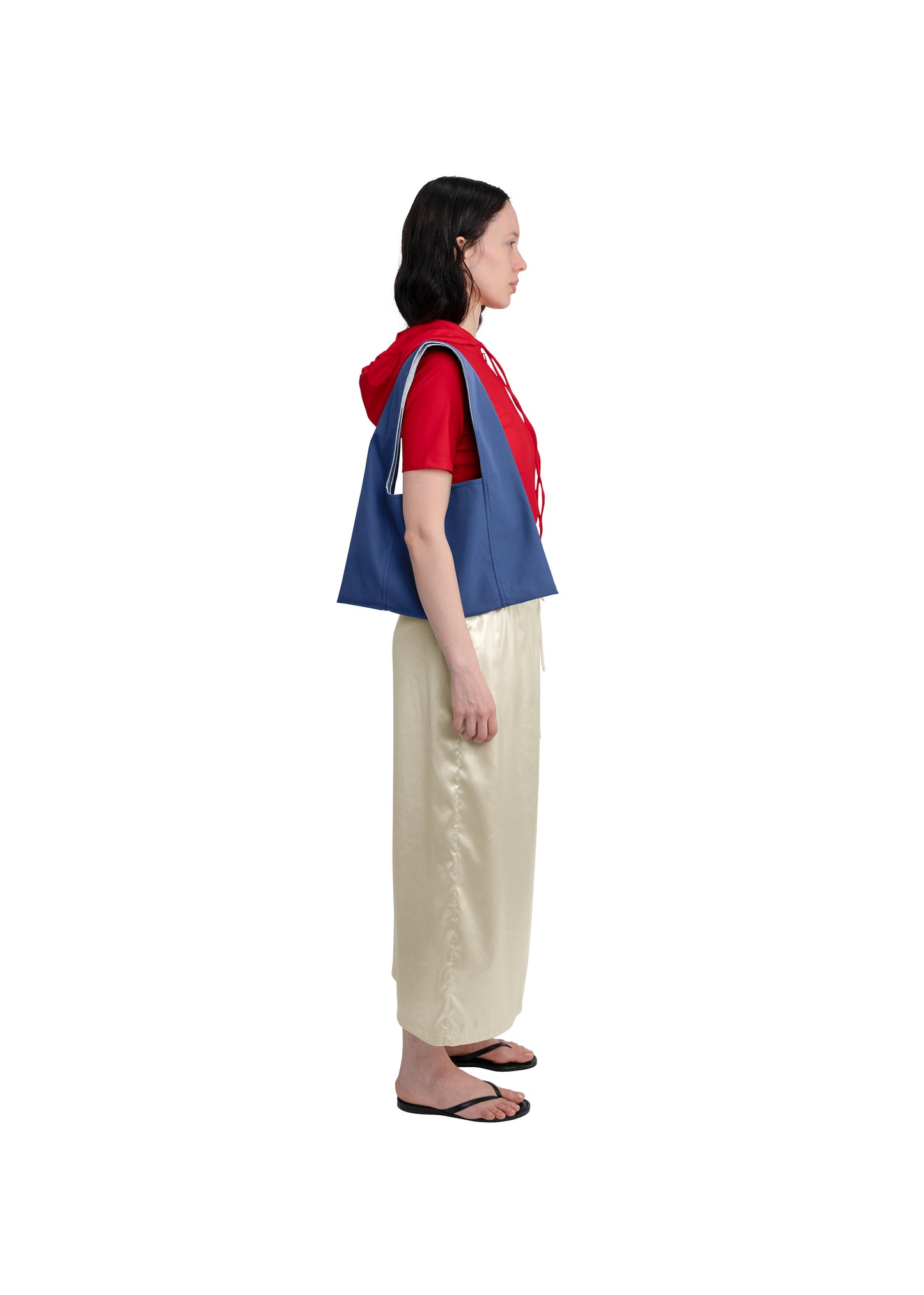 REVERSIBLE FLAT BAG IN PERIWINKLE / PEARL