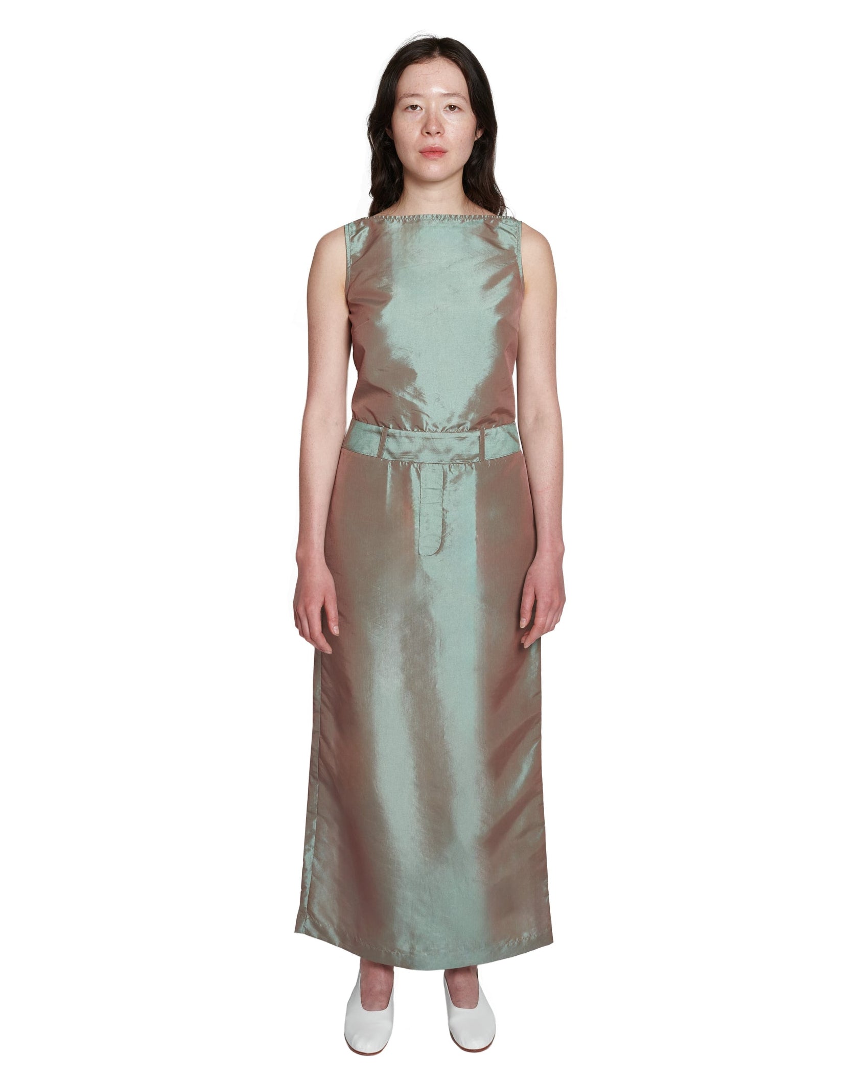 LONG LOOP DRESS IN JADE