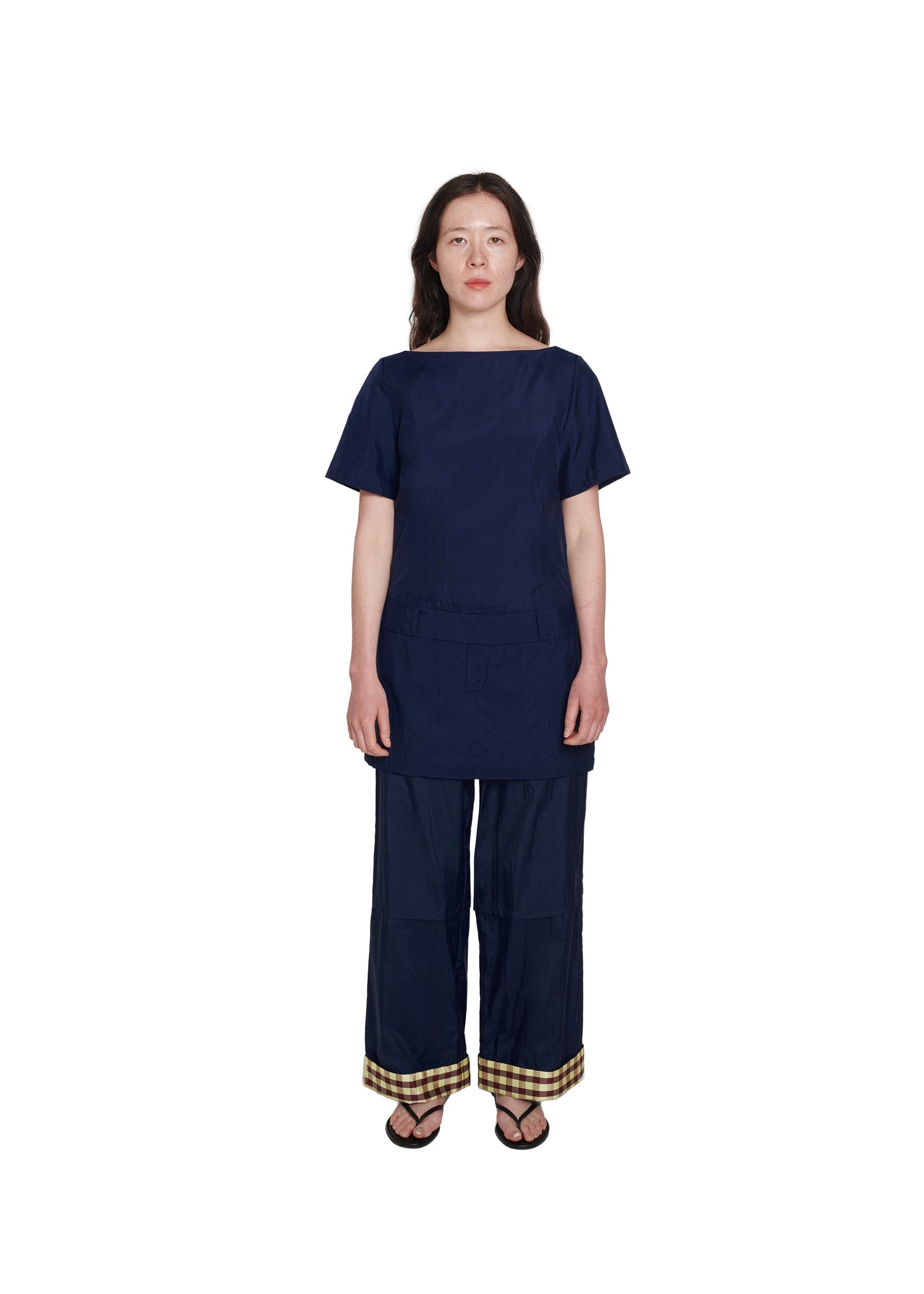 NAVY NYLON SHORT LOOP DRESS | COA NYC