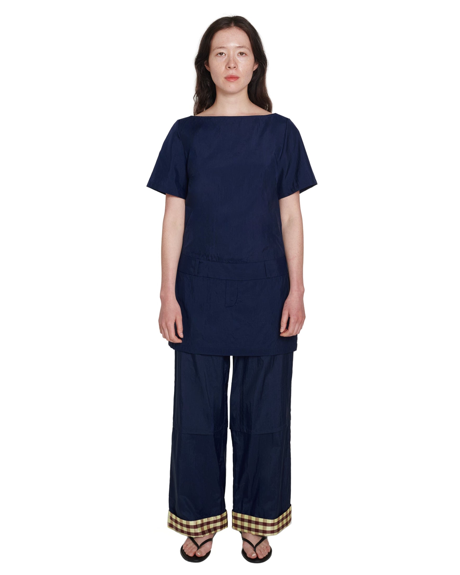 NAVY NYLON SHORT LOOP DRESS | COA NYC
