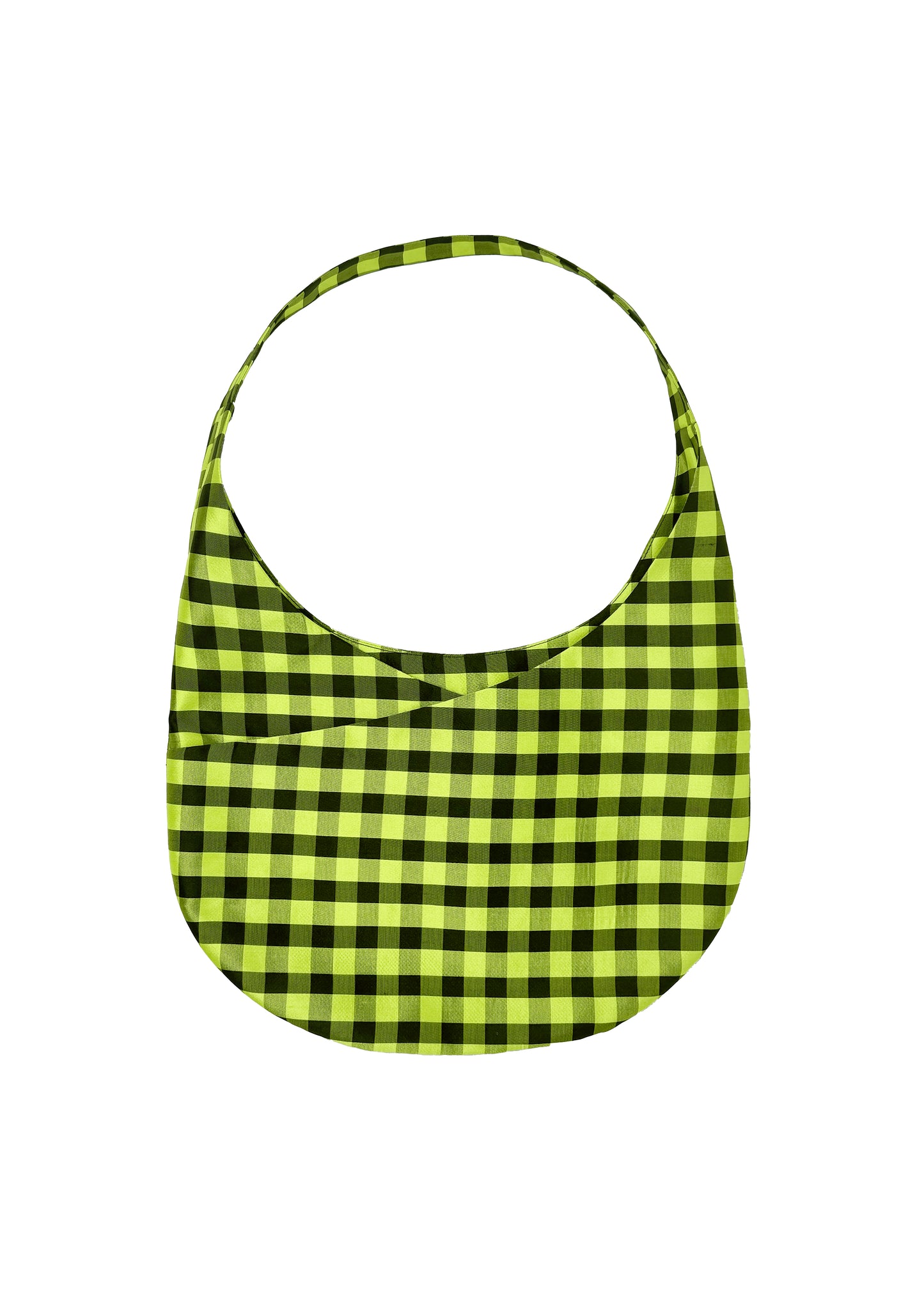 HOBO MINI BAG IN GINGHAM LIME BLACK