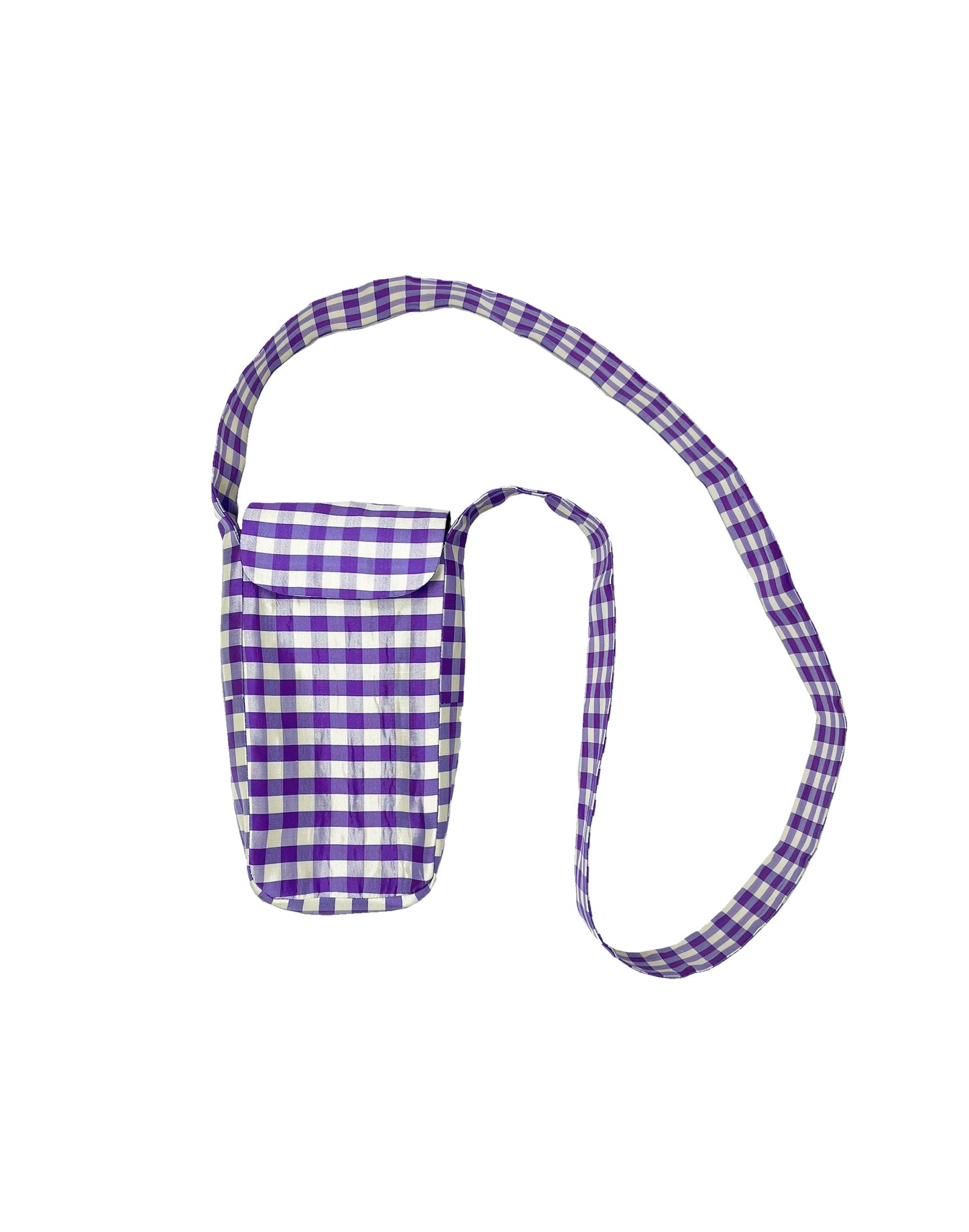 GINGHAM PURPLE IVORY IPHONE BAG CROSSBODY