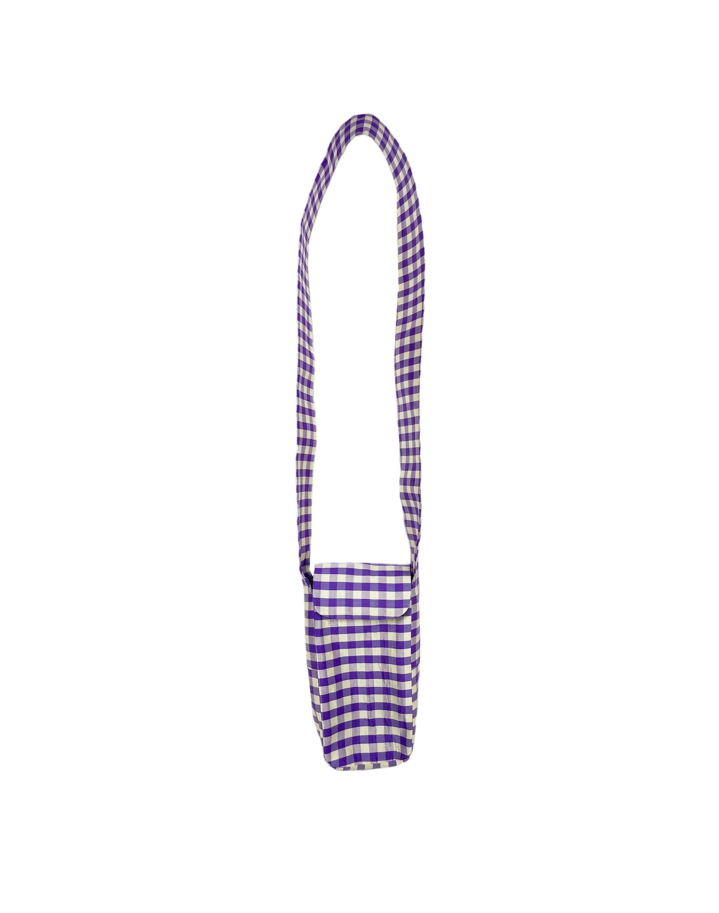 GINGHAM PURPLE IVORY IPHONE BAG CROSSBODY