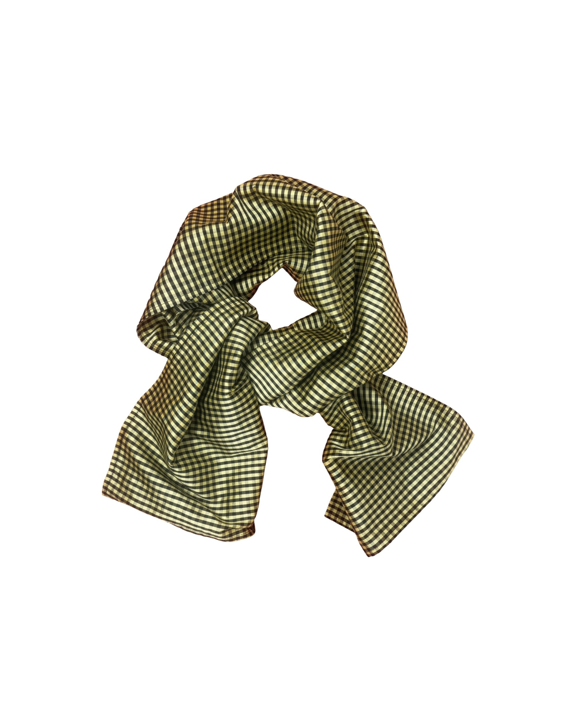 SCARF IN GINGHAM BLACK TAN