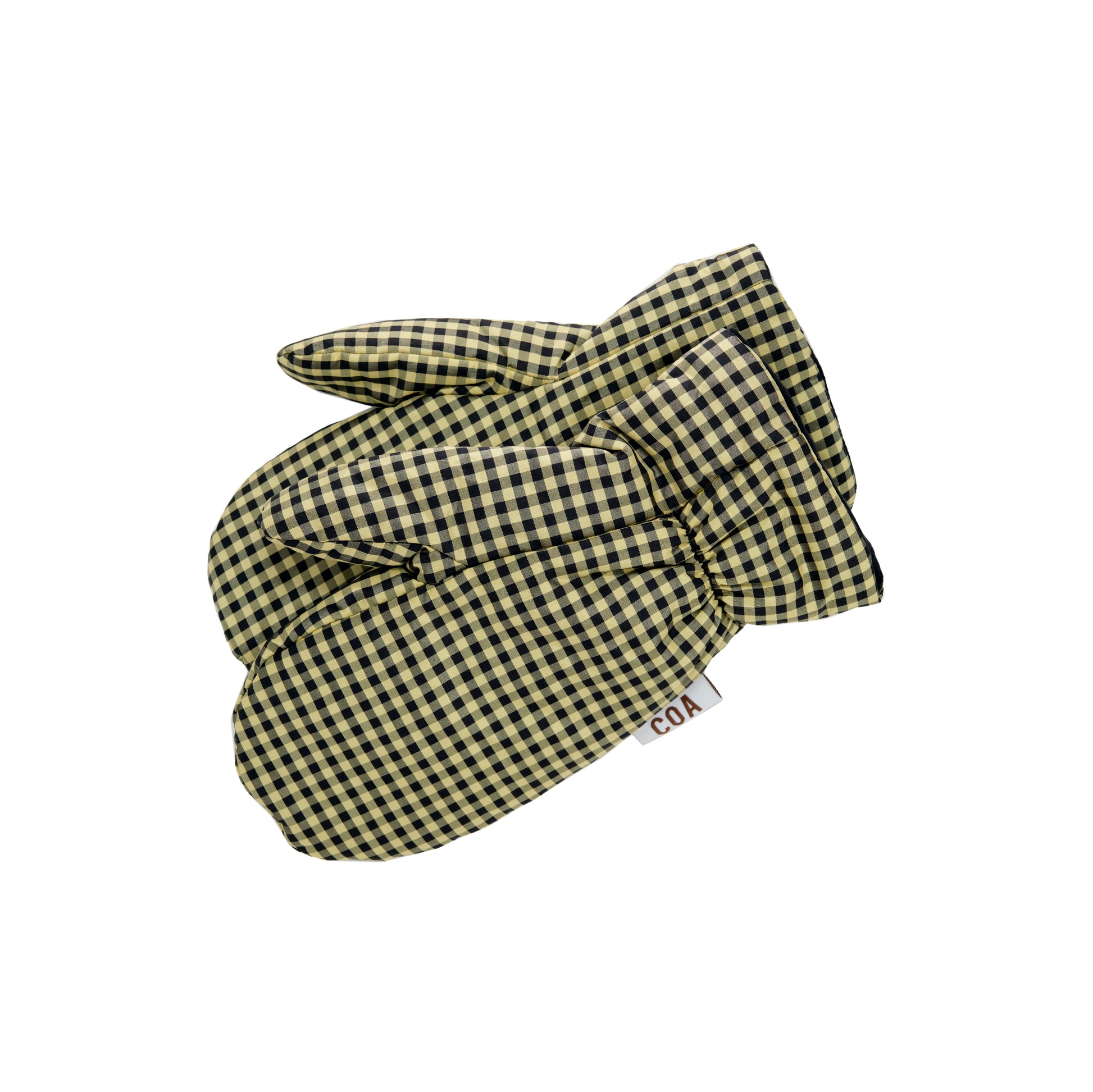 Mittens in Gingham Black Tan