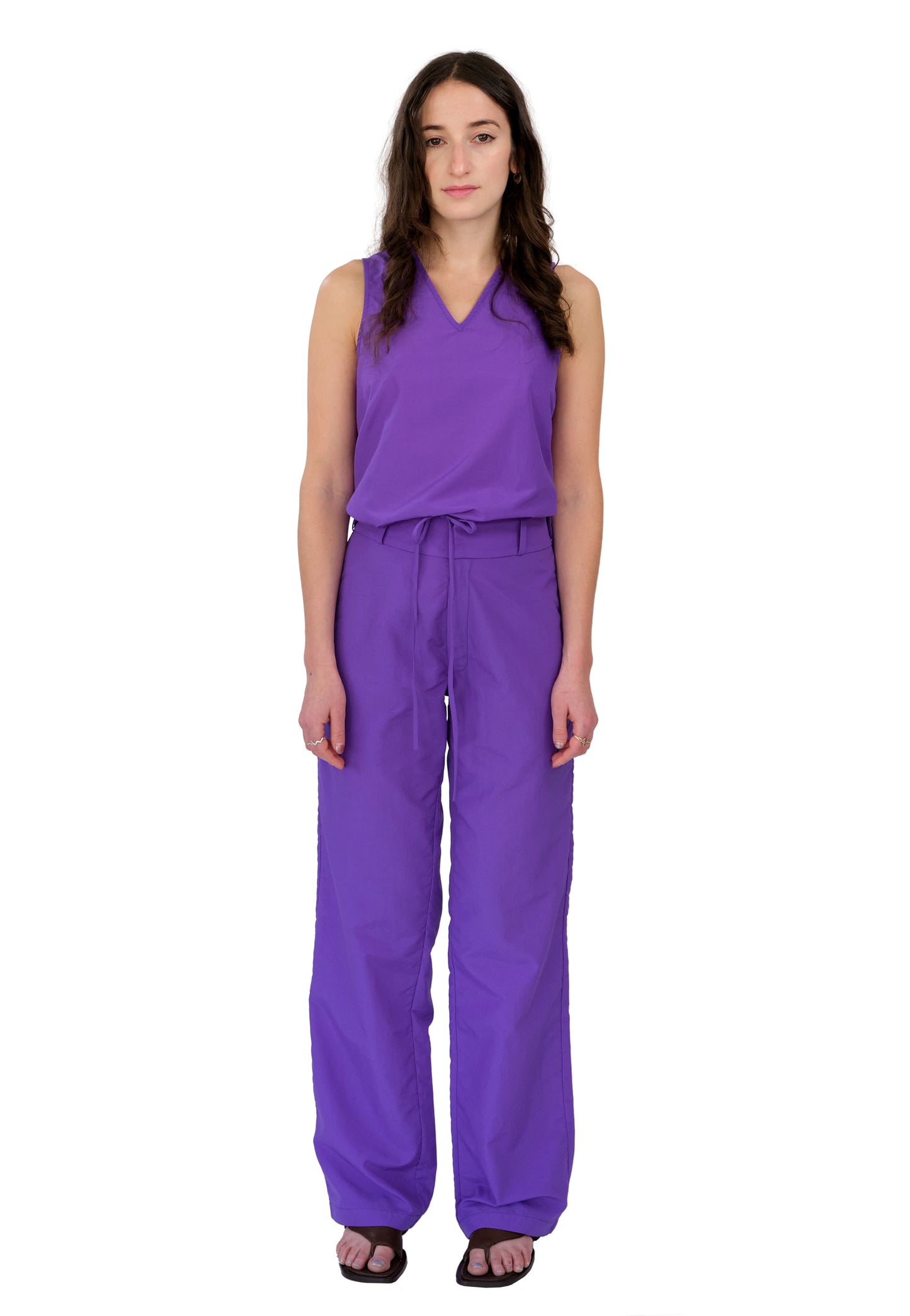 NYLON PURPLE PULLOVER VEST