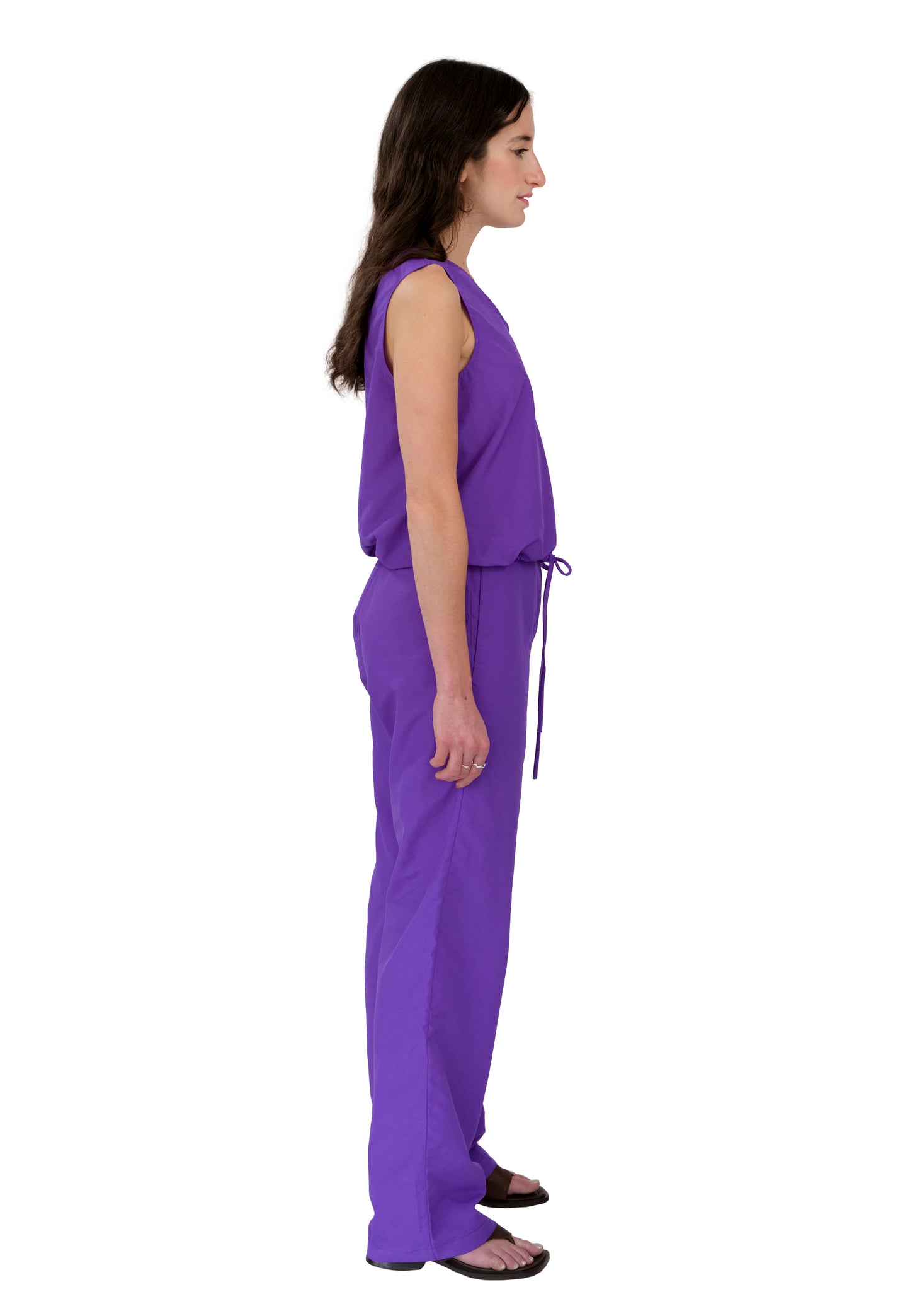 NYLON PURPLE PULLOVER VEST