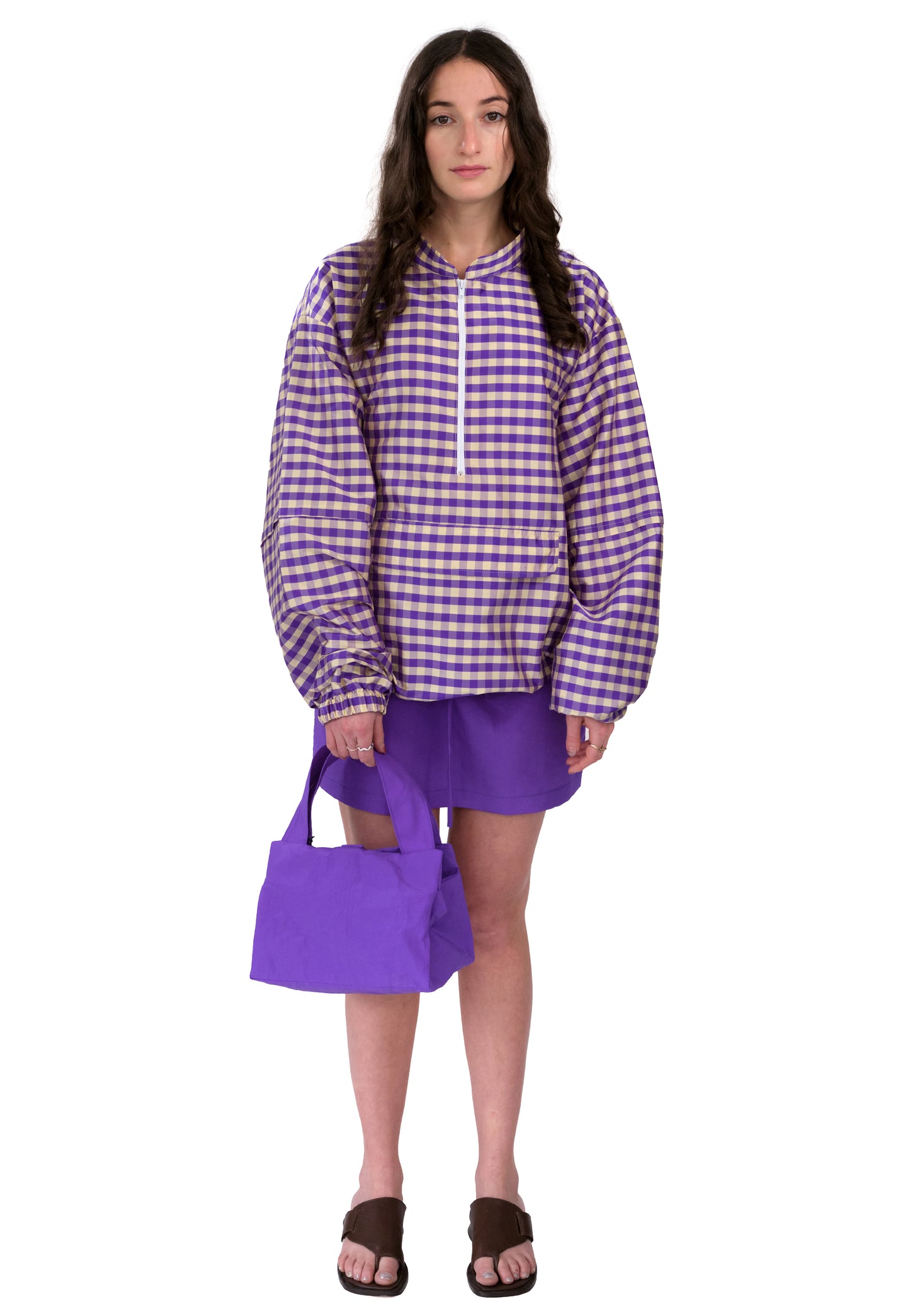 PURPLE NYLON LADY BAG