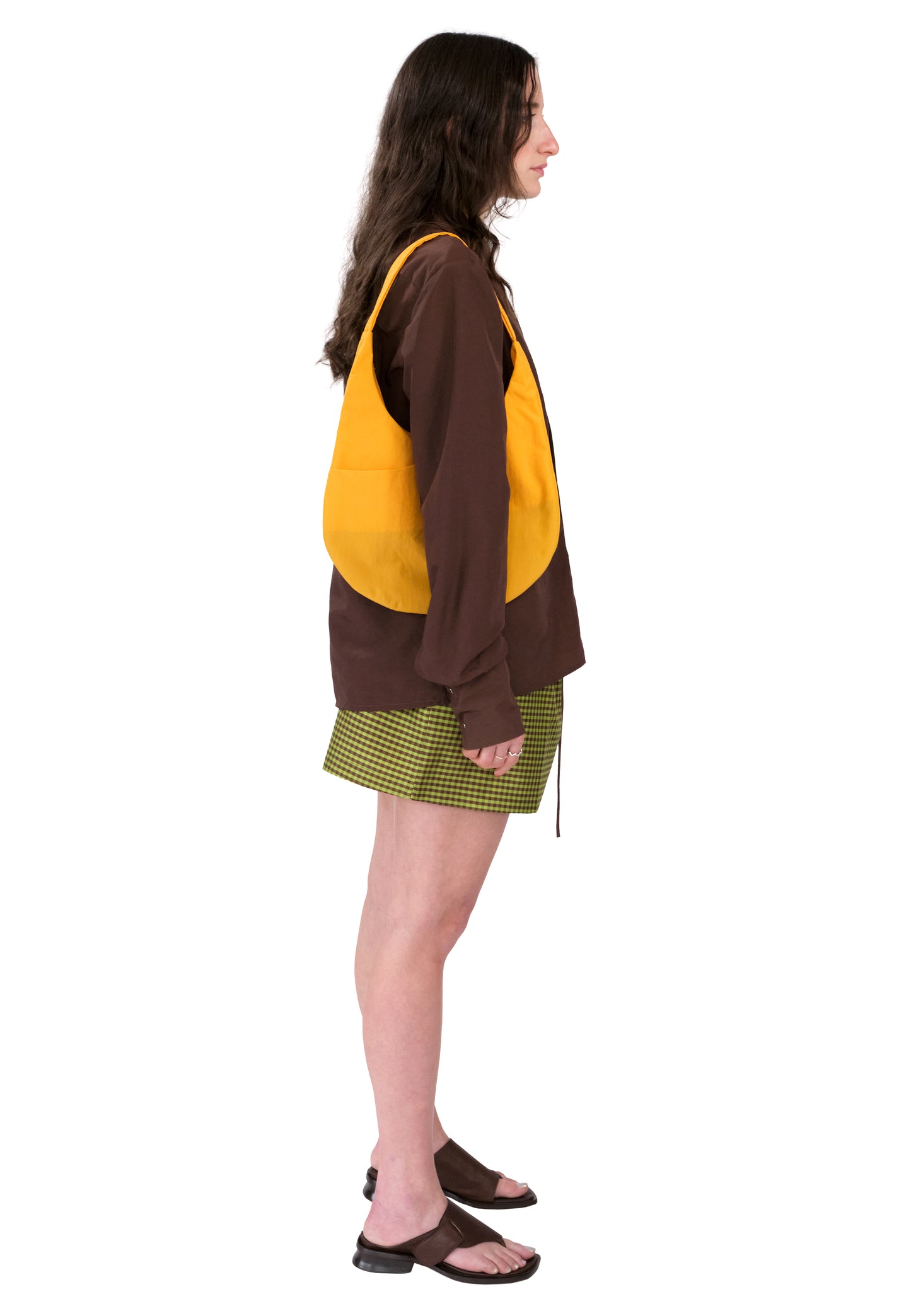 MUSTARD NYLON HOBO MINI