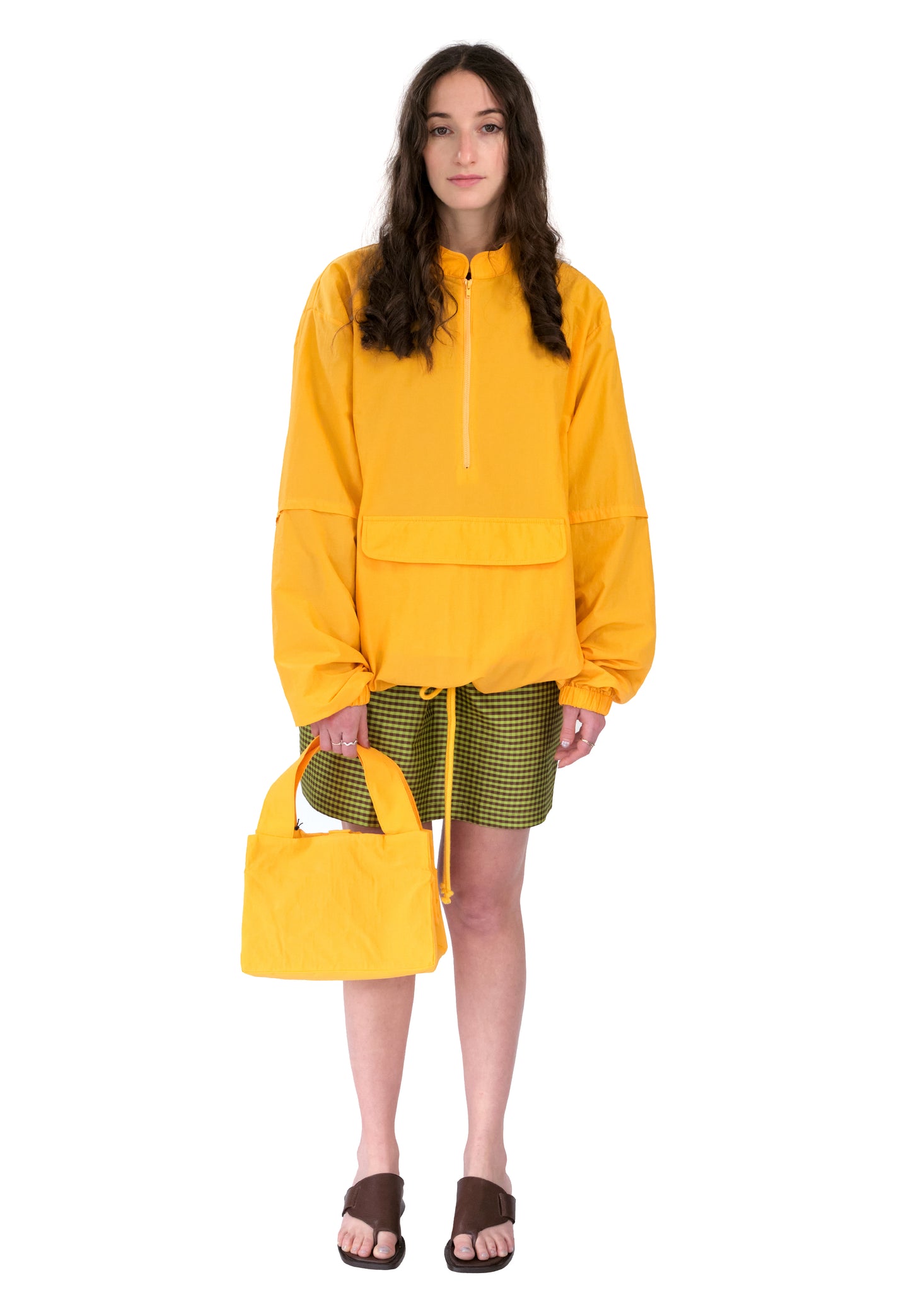 MUSTARD NYLON LADY BAG