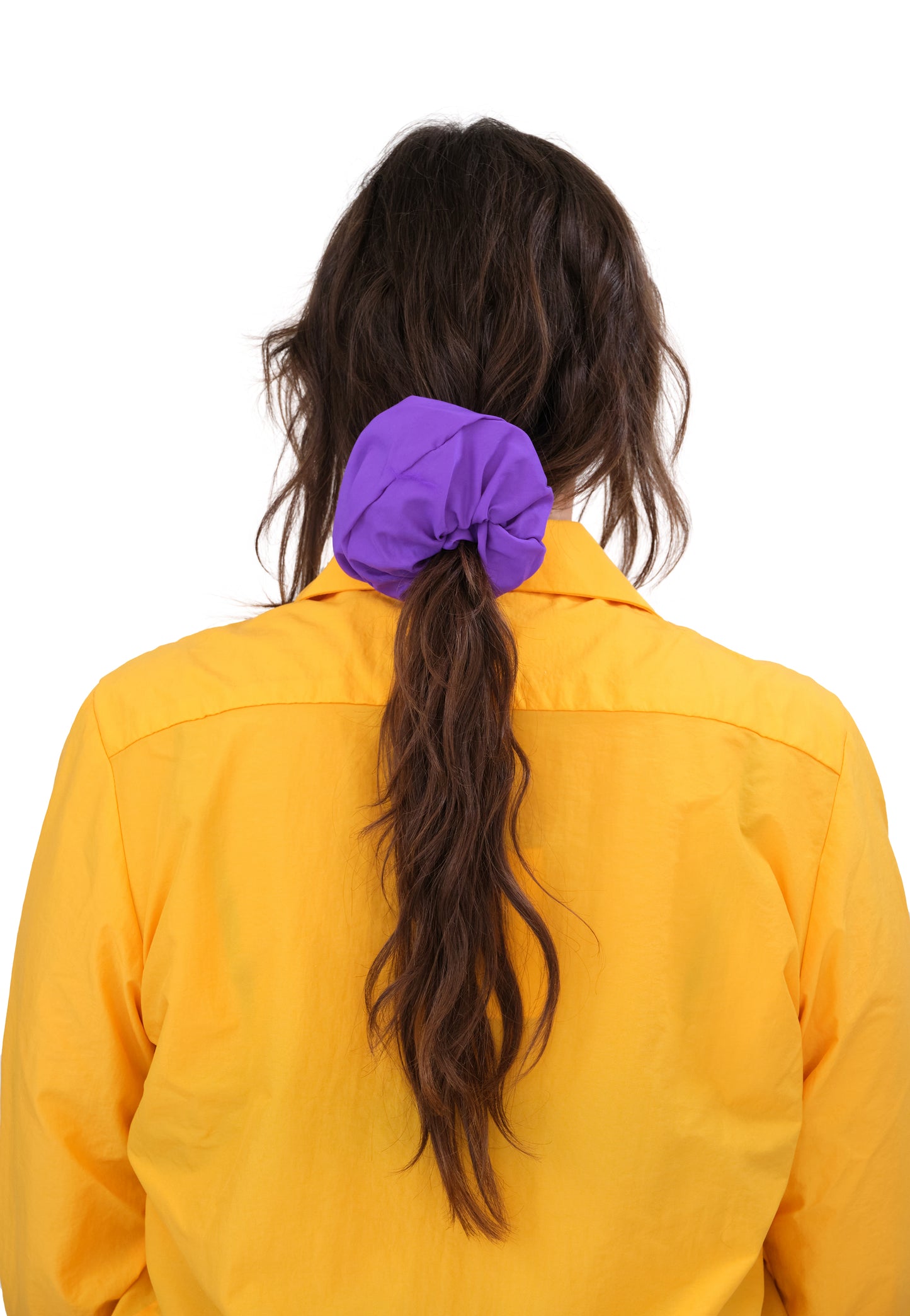 NYLON PURPLE OVERSIZED SCRUNCHIE
