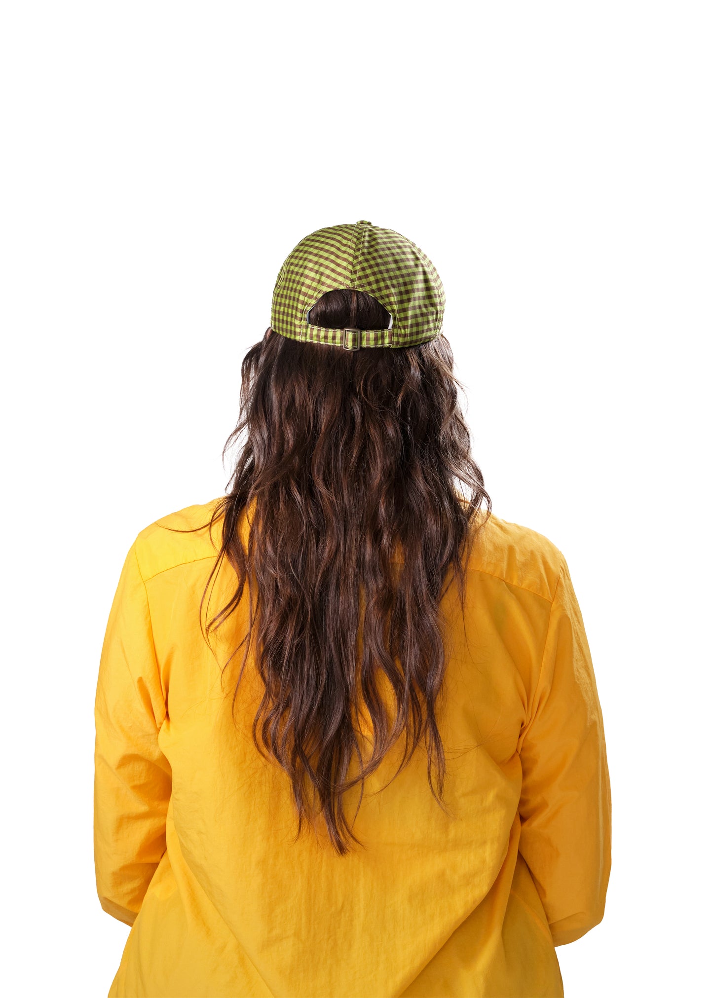GINGHAM GREEN BROWN BASEBALL HAT