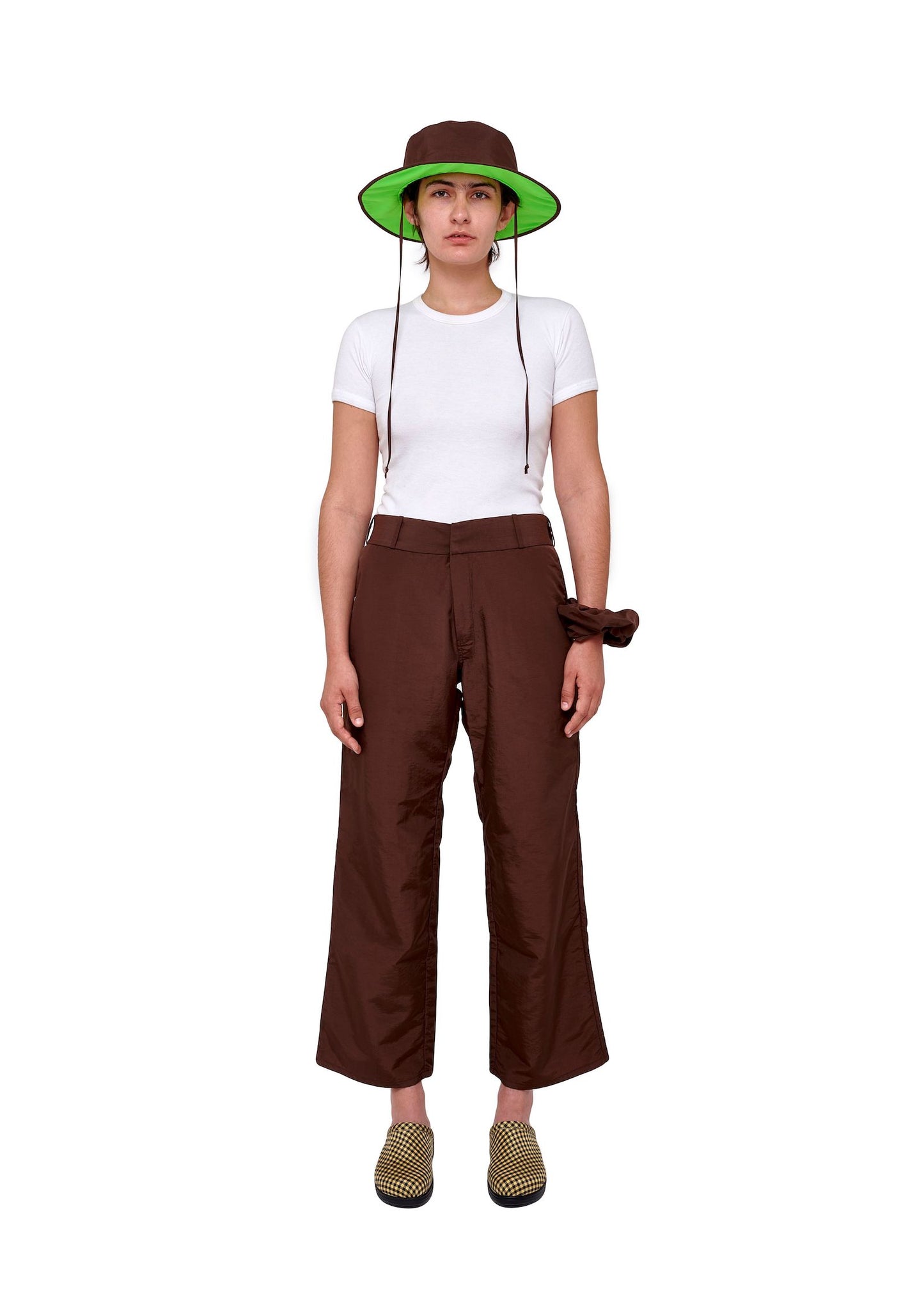 Chocolate Nylon Pants