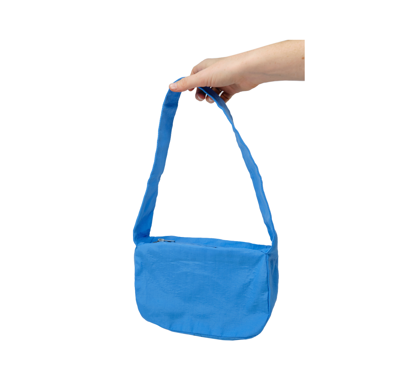 NYLON BLUE BAGUETTE BAG