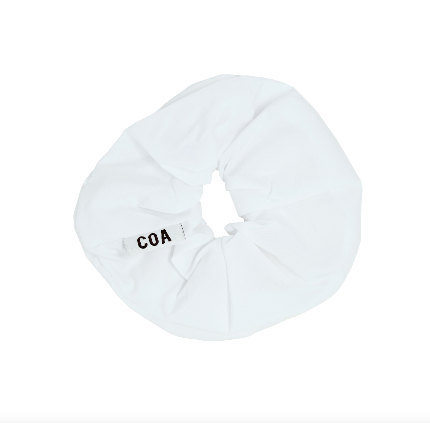 NYLON WHITE OVERSIZED SCRUNCHIE