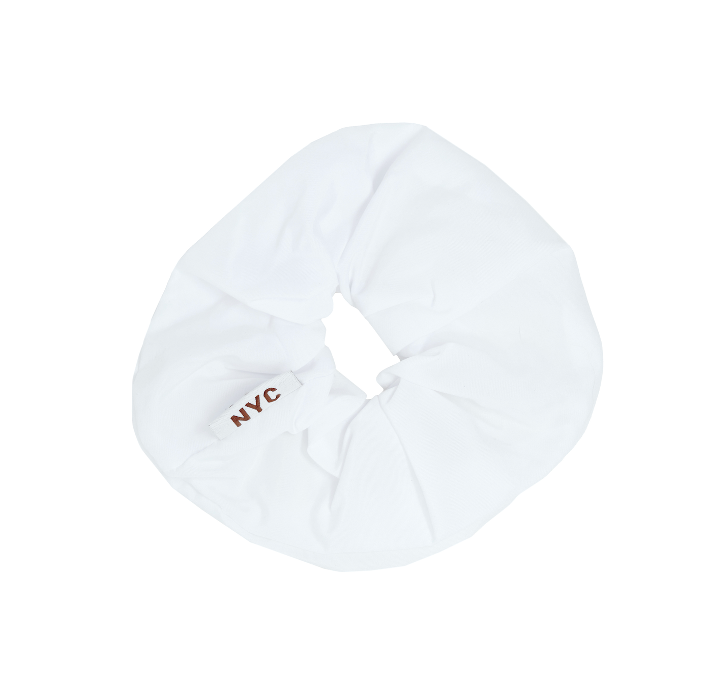 NYLON WHITE OVERSIZED SCRUNCHIE