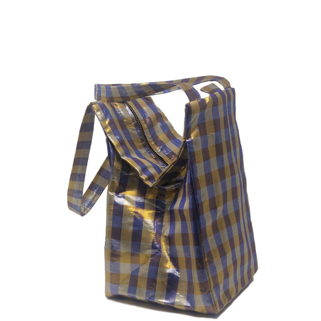 IRIDESCENT METALLIC BLUE EVERYDAY BAG - Made To Order