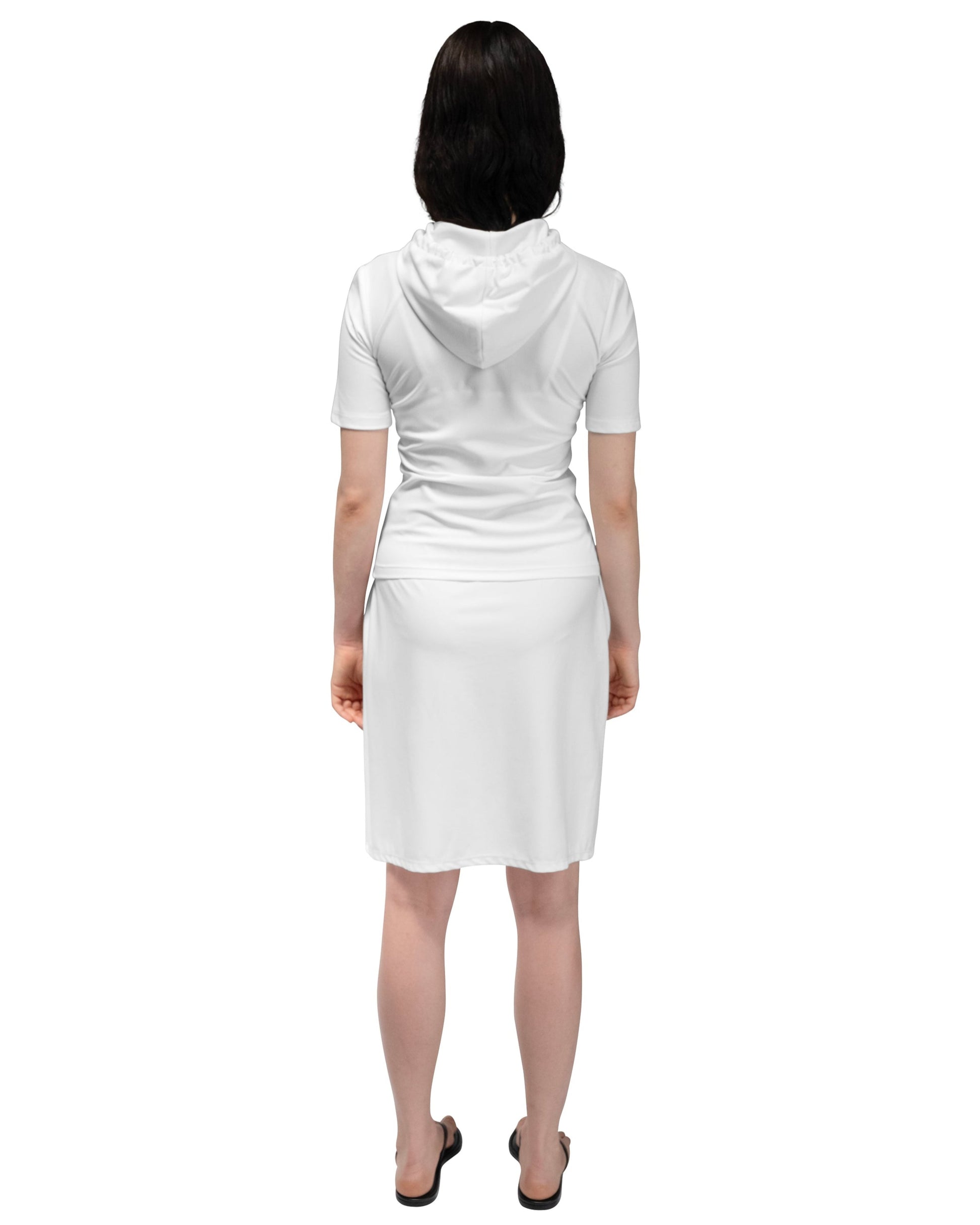 SS HOODIE IN WHITE SPANDEX – COMING OF AGE SS HOODIE IN WHITE SPANDEX – COMING OF AGE