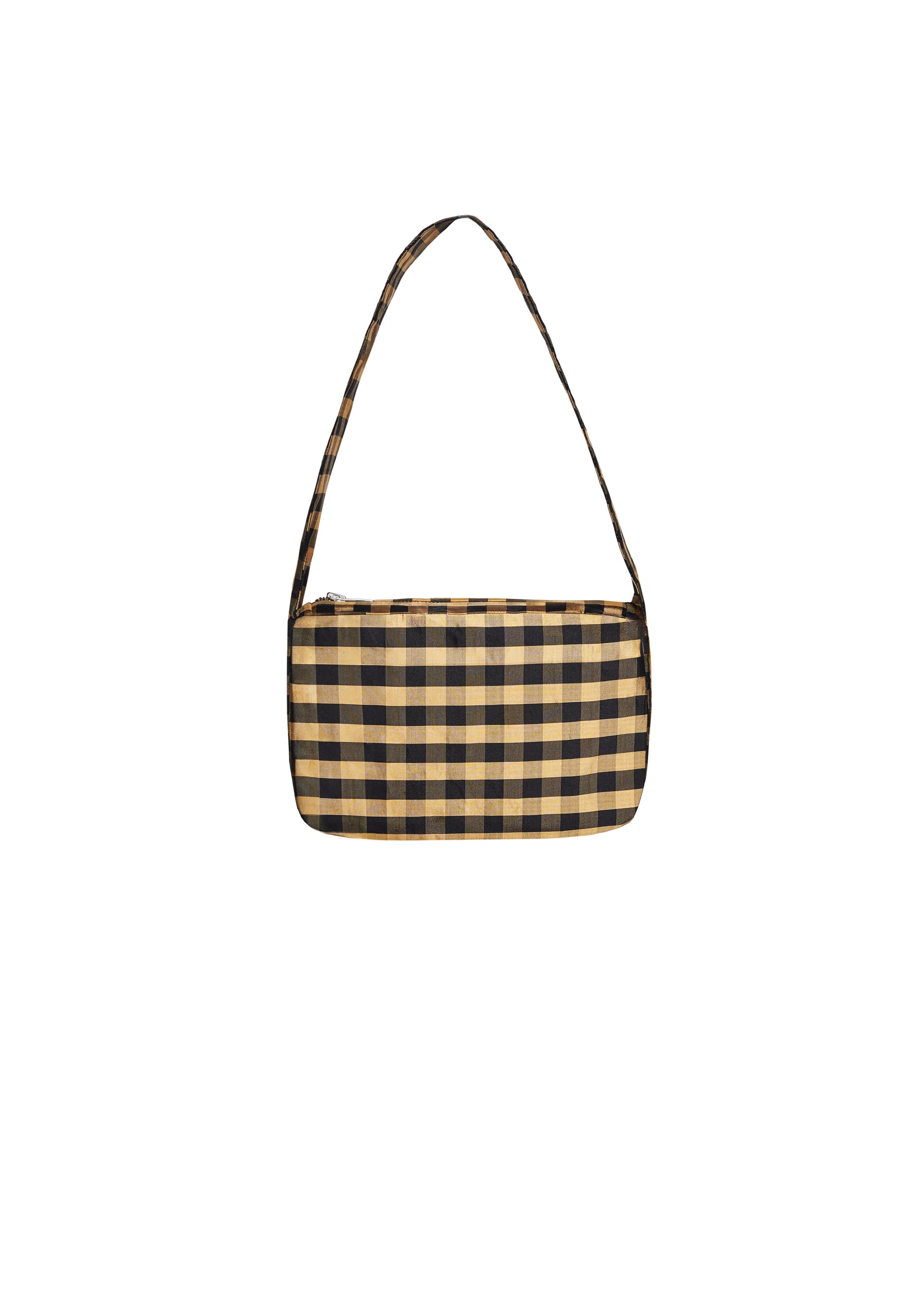 GINGHAM BLACK GOLD BAGUETTE BAG – COMING OF AGE 