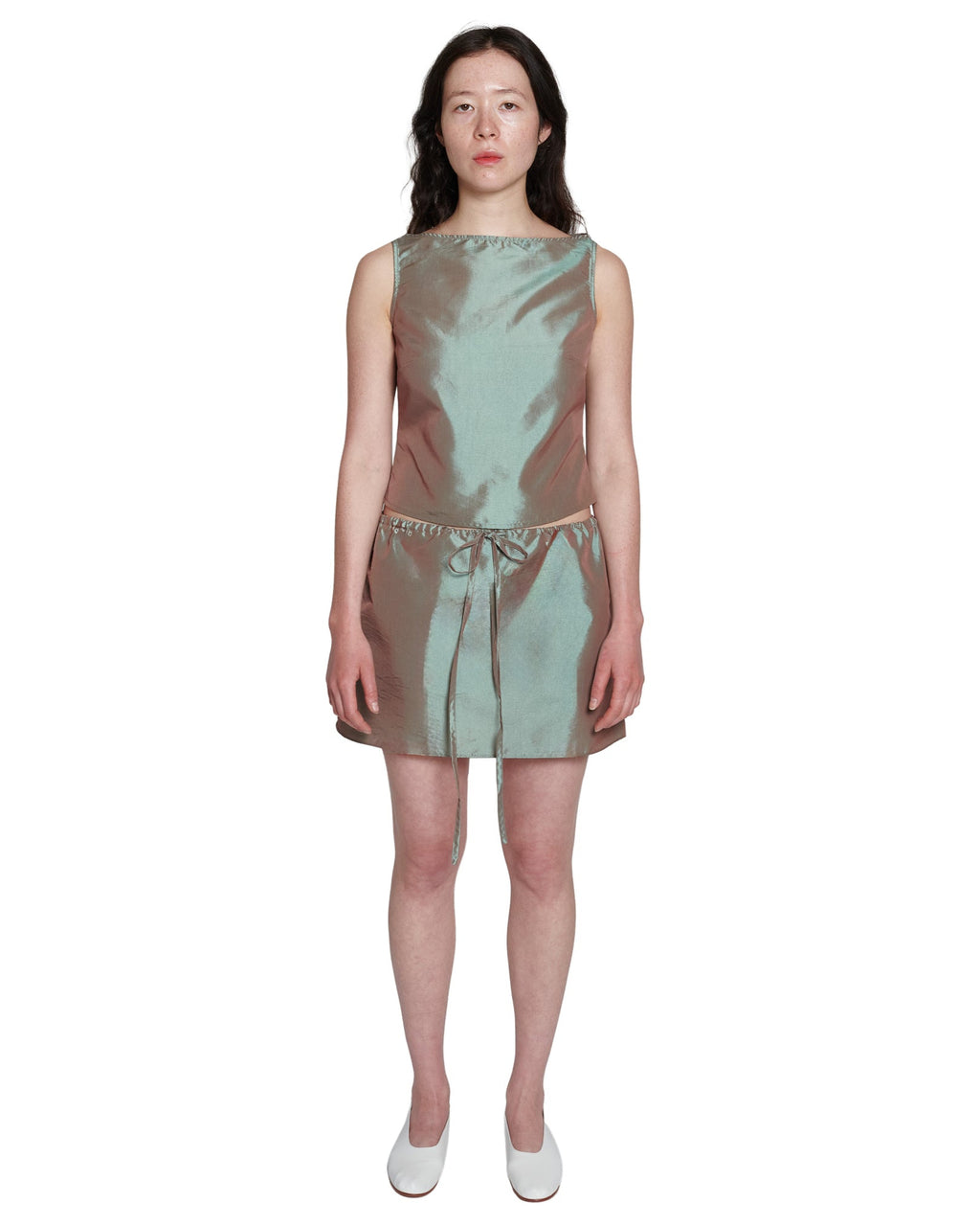 MINI SKIRT IN JADE