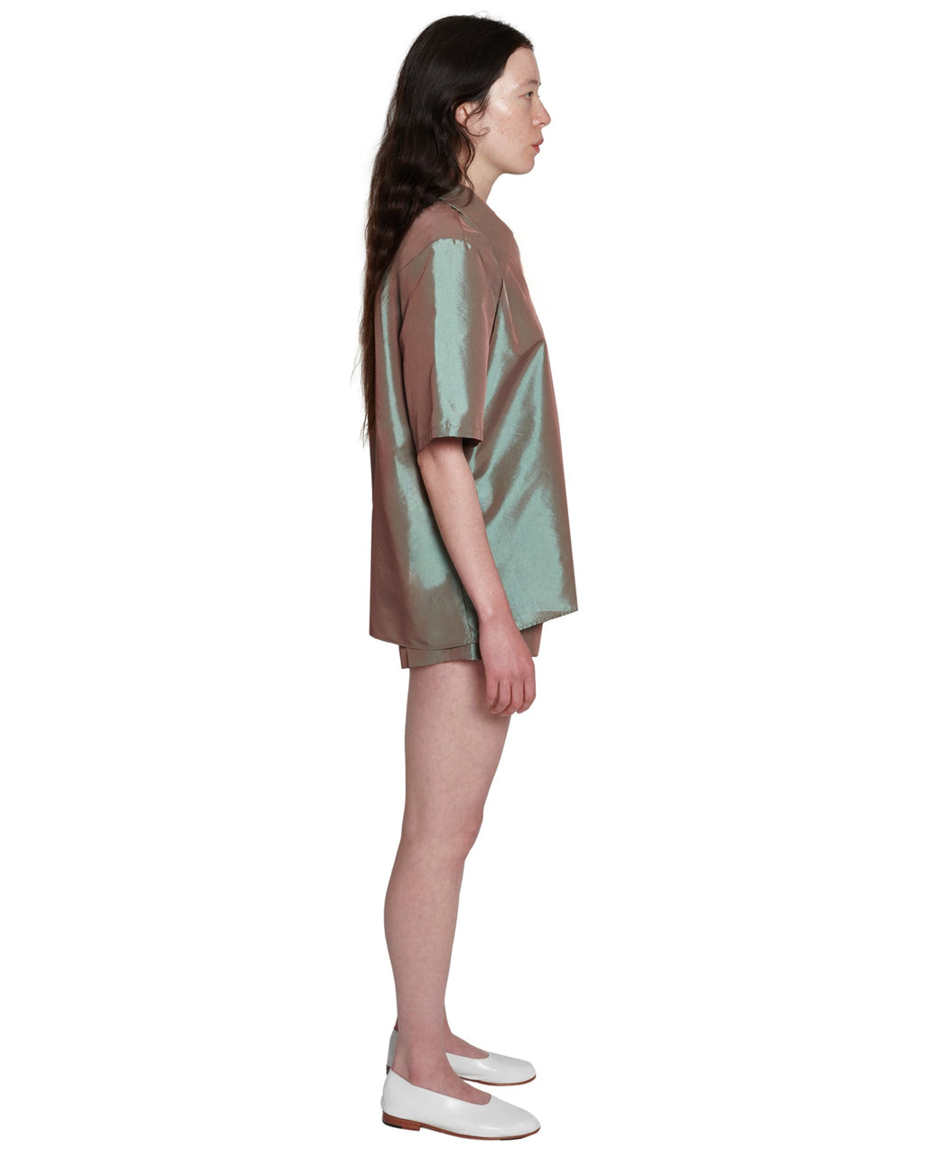JADE SILK ZIP DOWN SHIRT | COA NYC