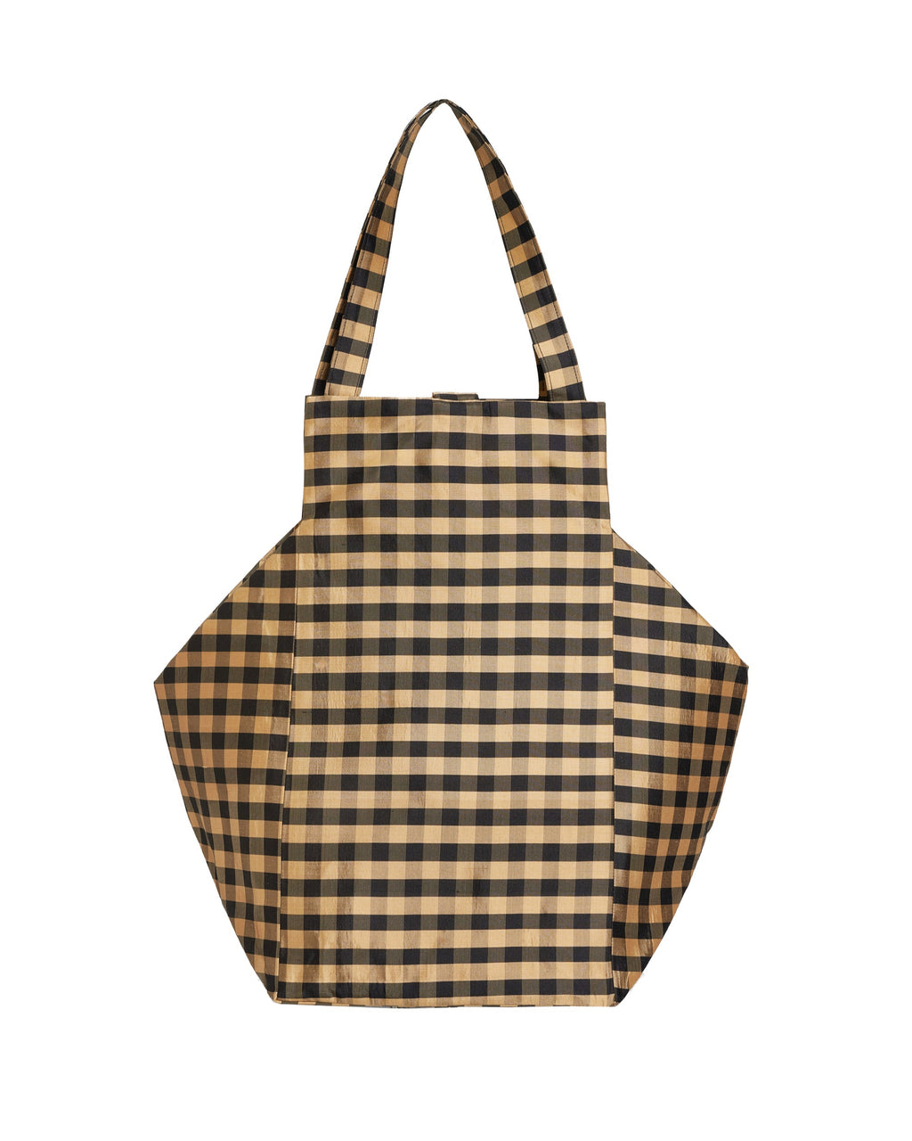 XL EVERYDAY BAG IN GINGHAM BLACK GOLD