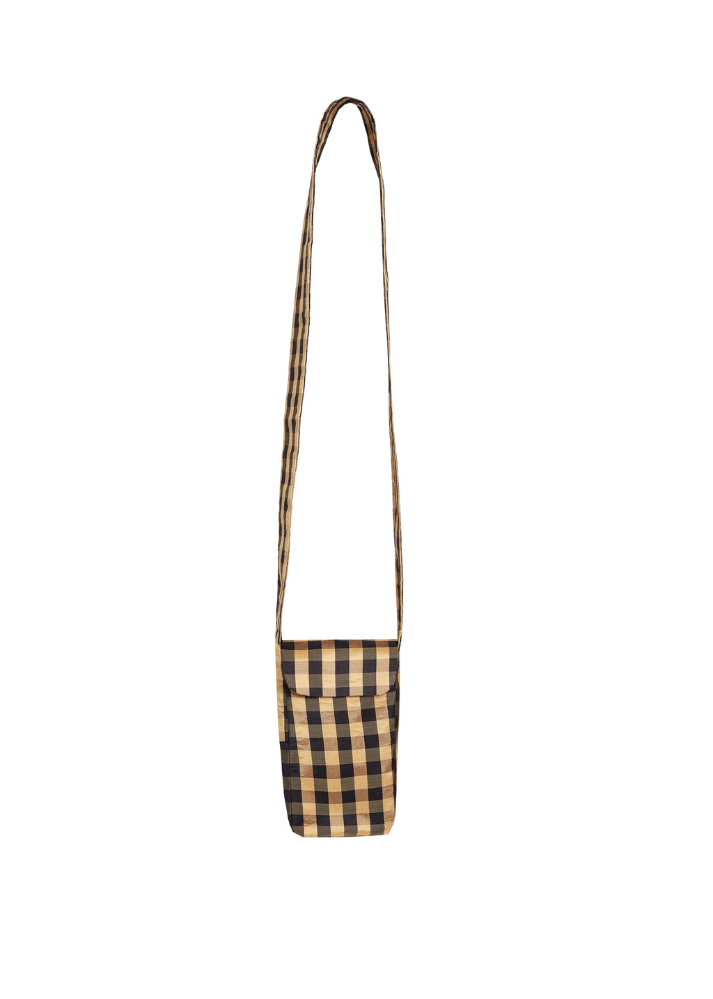 GINGHAM BLACK GOLD IPHONE CROSSBODY | COA NYC