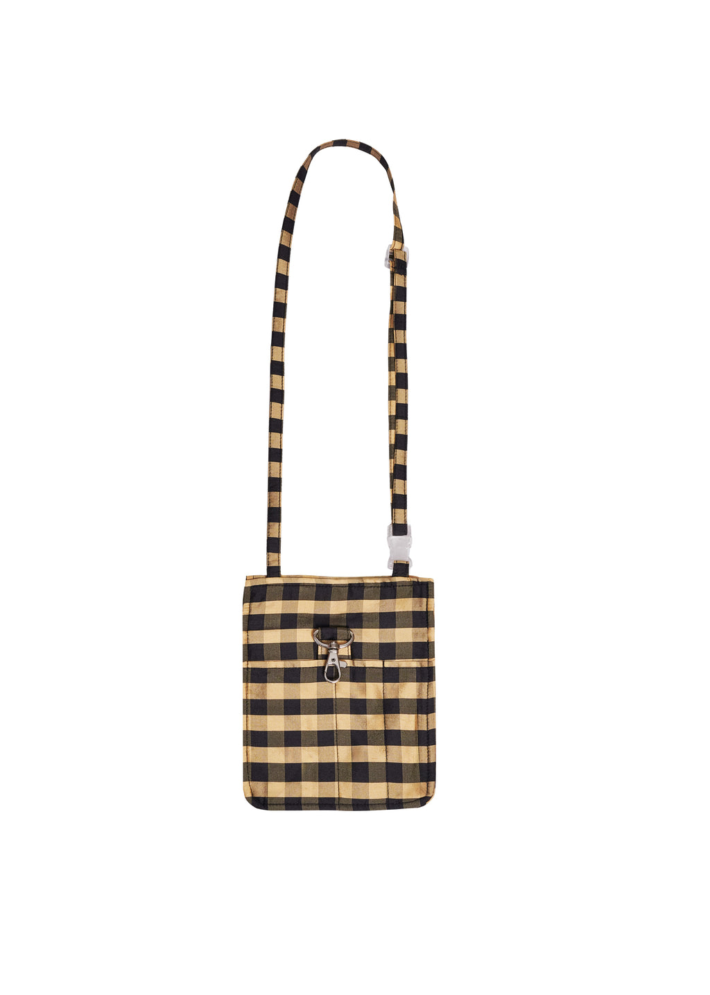 GINGHAM BLACK GOLD TRAVEL SLING | COA NYC