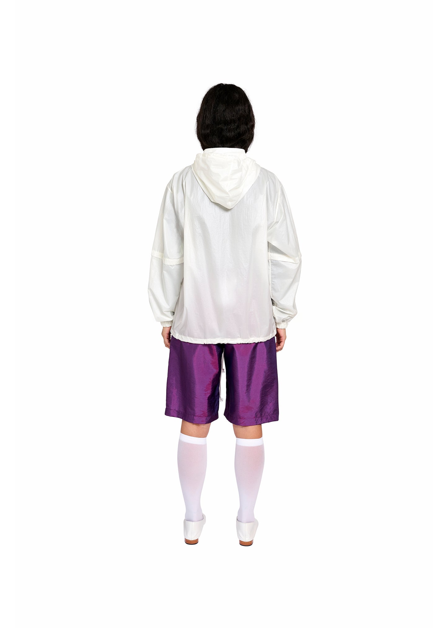 WINDBREAKER WITH HOOD IN GLOW IN THE DARK RAINWEAR