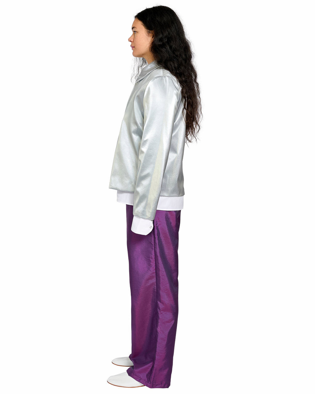 SNAP JACKET IN SILVER