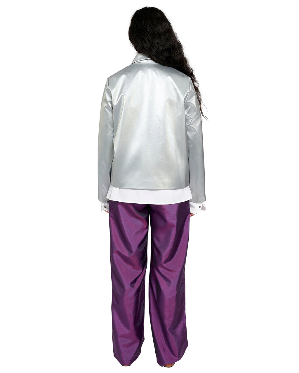 SNAP JACKET IN SILVER