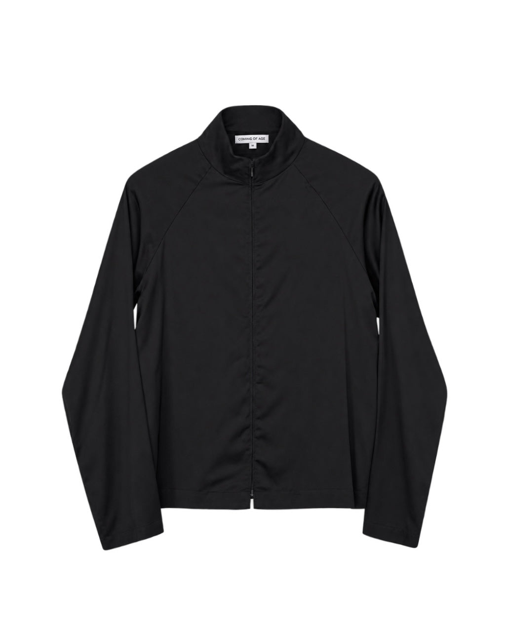 LIGHTWEIGHT BOMBER IN BLACK SATIN