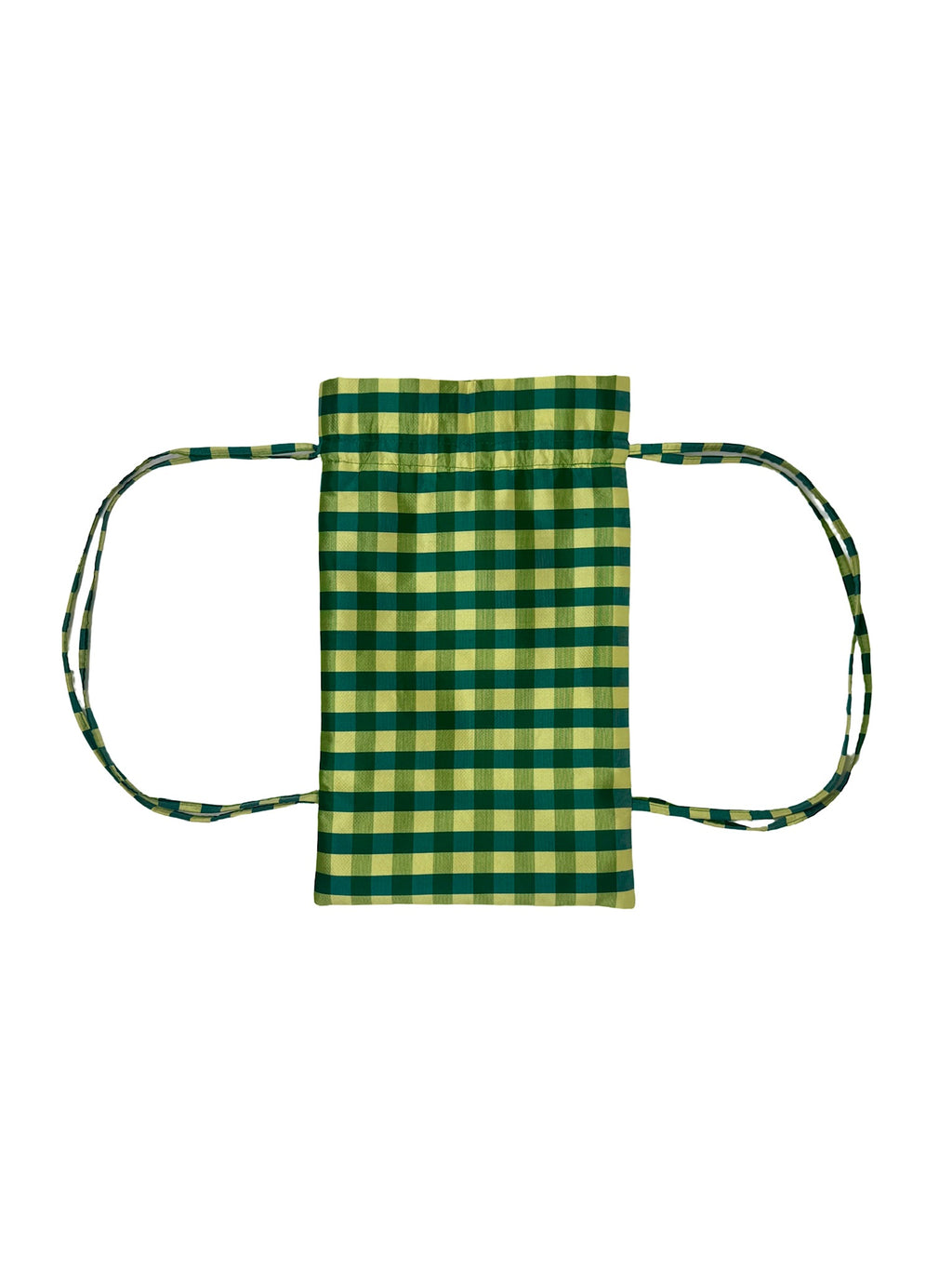 MINI BACKPACK IN GINGHAM GREEN YELLOW