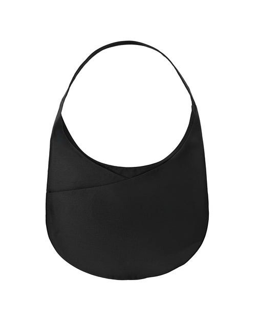 HOBO CROSSBODY BAG IN BLACK SILK