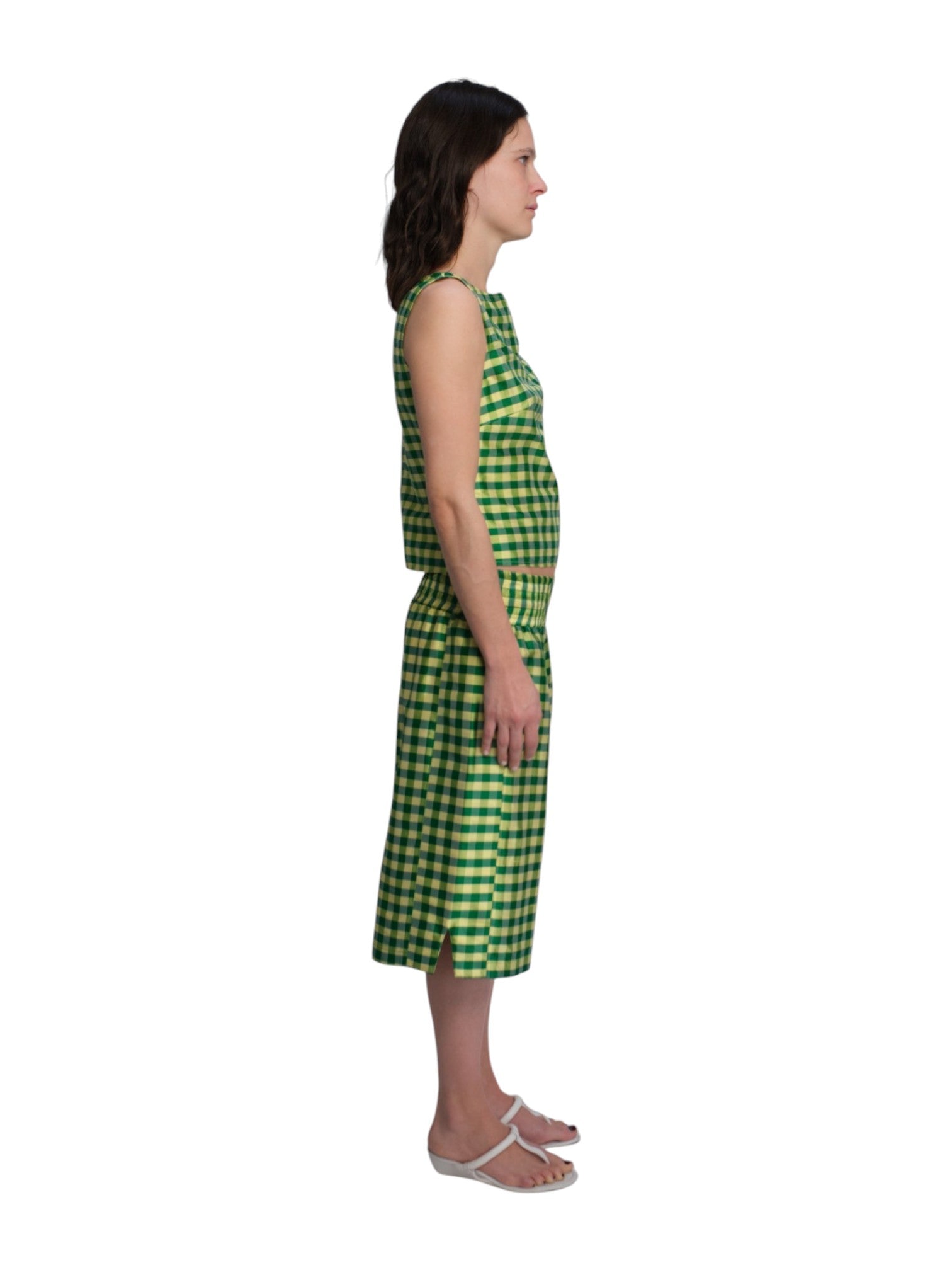 COA NYC | BOATNECK TOP IN GREEN YELLOW