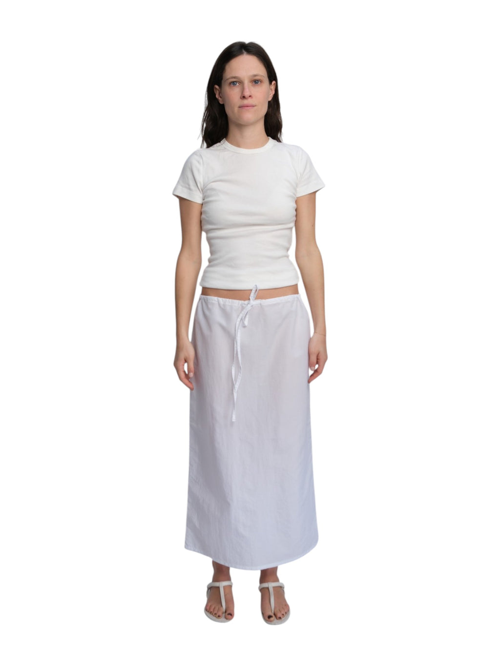 COA NYC | MAXI SKIRT IN WHITE NYLON
