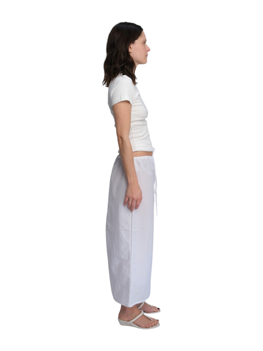 COA NYC | MAXI SKIRT IN WHITE NYLON