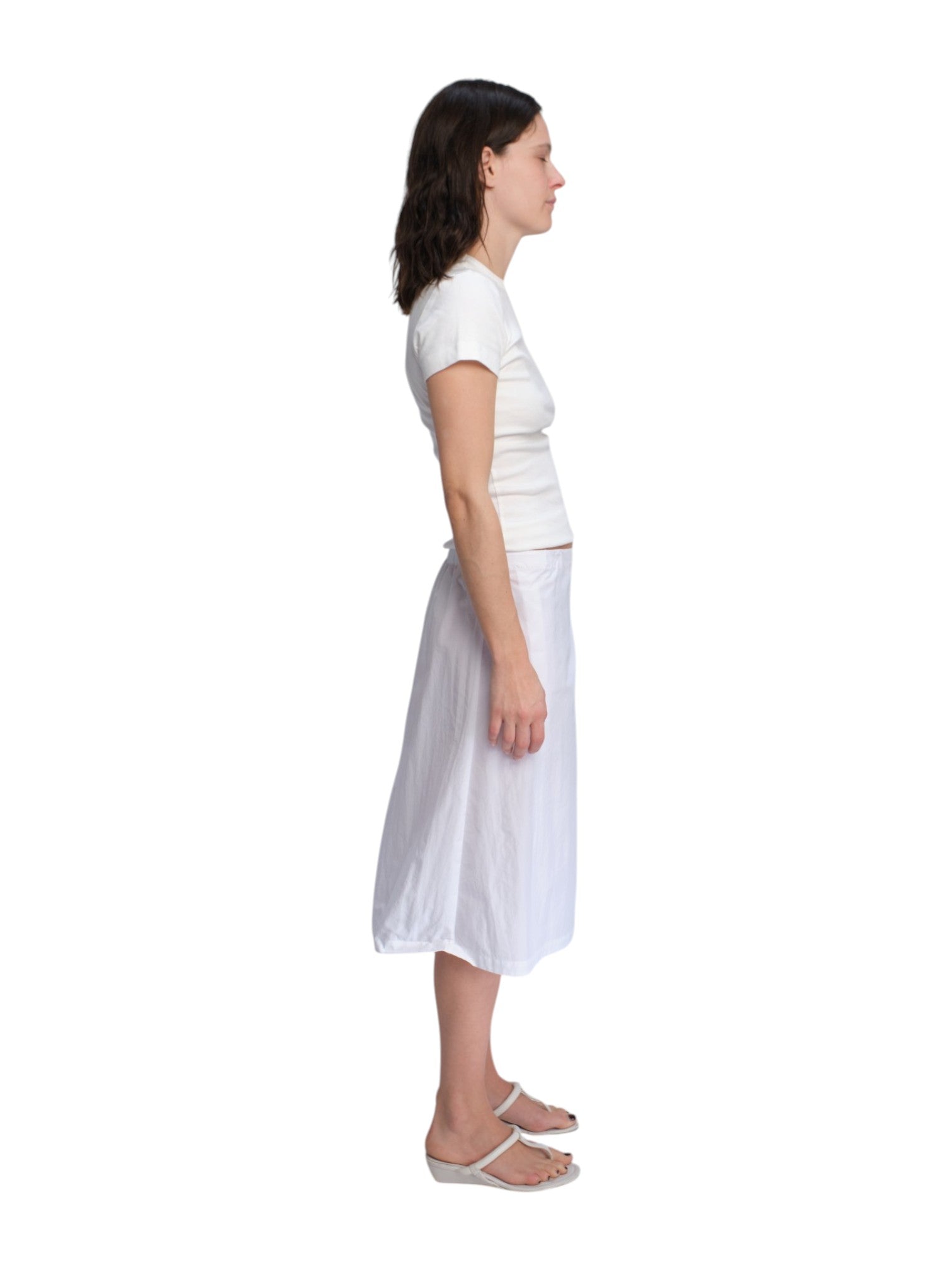 COA NYC | WRAP SKIRT IN WHITE NYLON