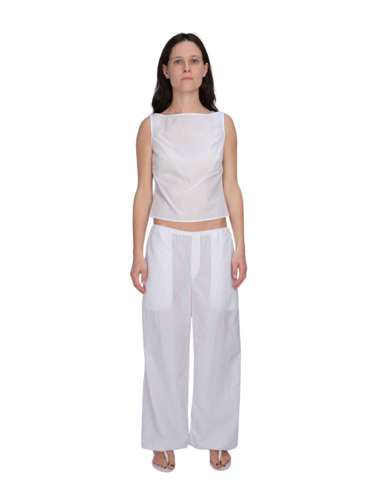COA NYC | COZY PANT IN WHITE NYLON