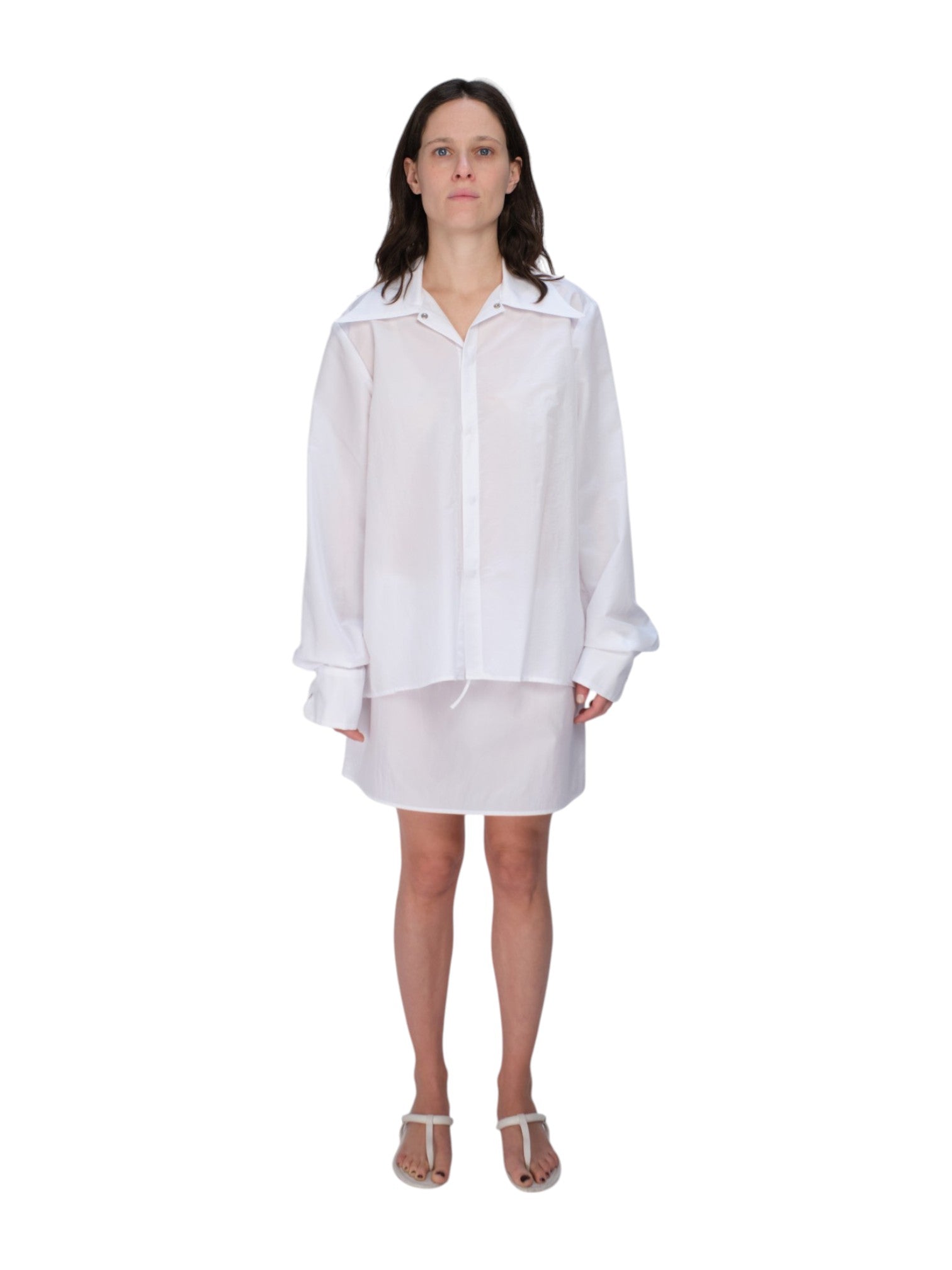 COA NYC | MINI SKIRT IN WHITE NYLON