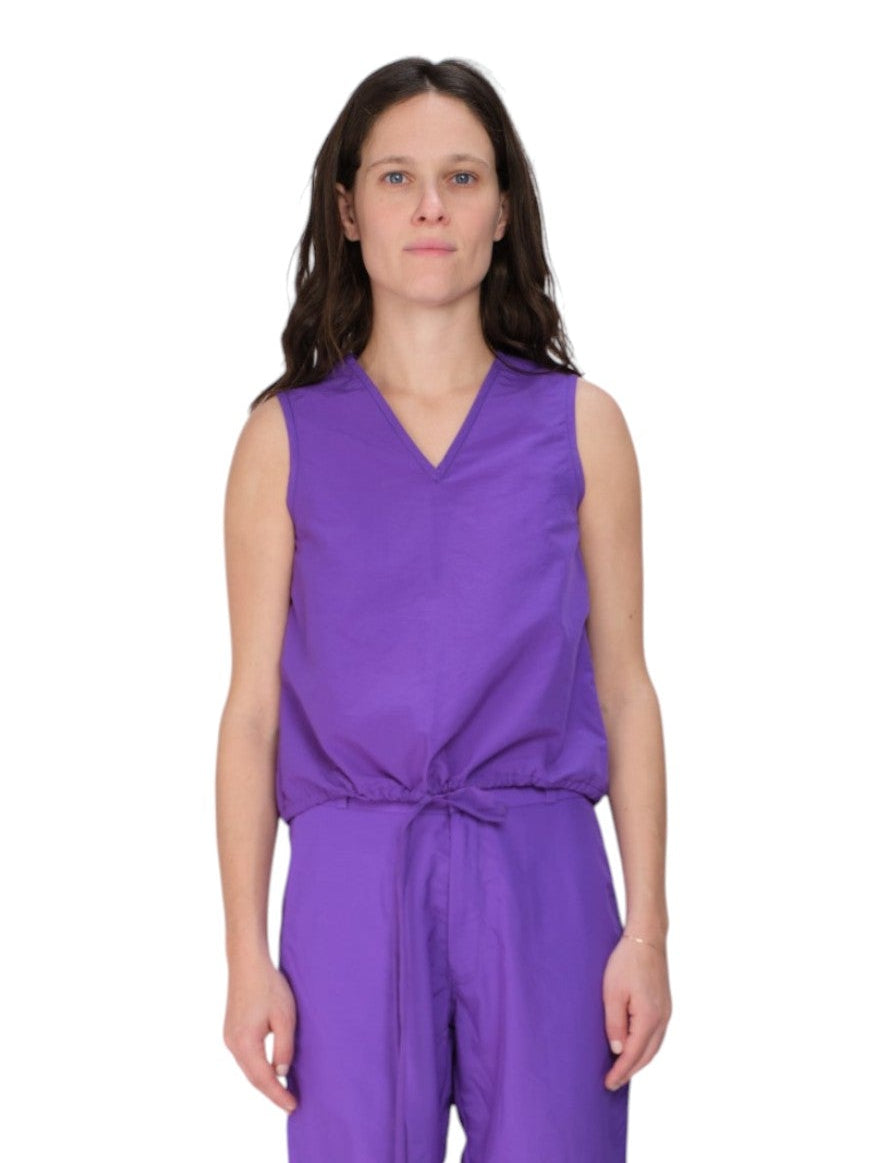 NYLON PURPLE PULLOVER VEST