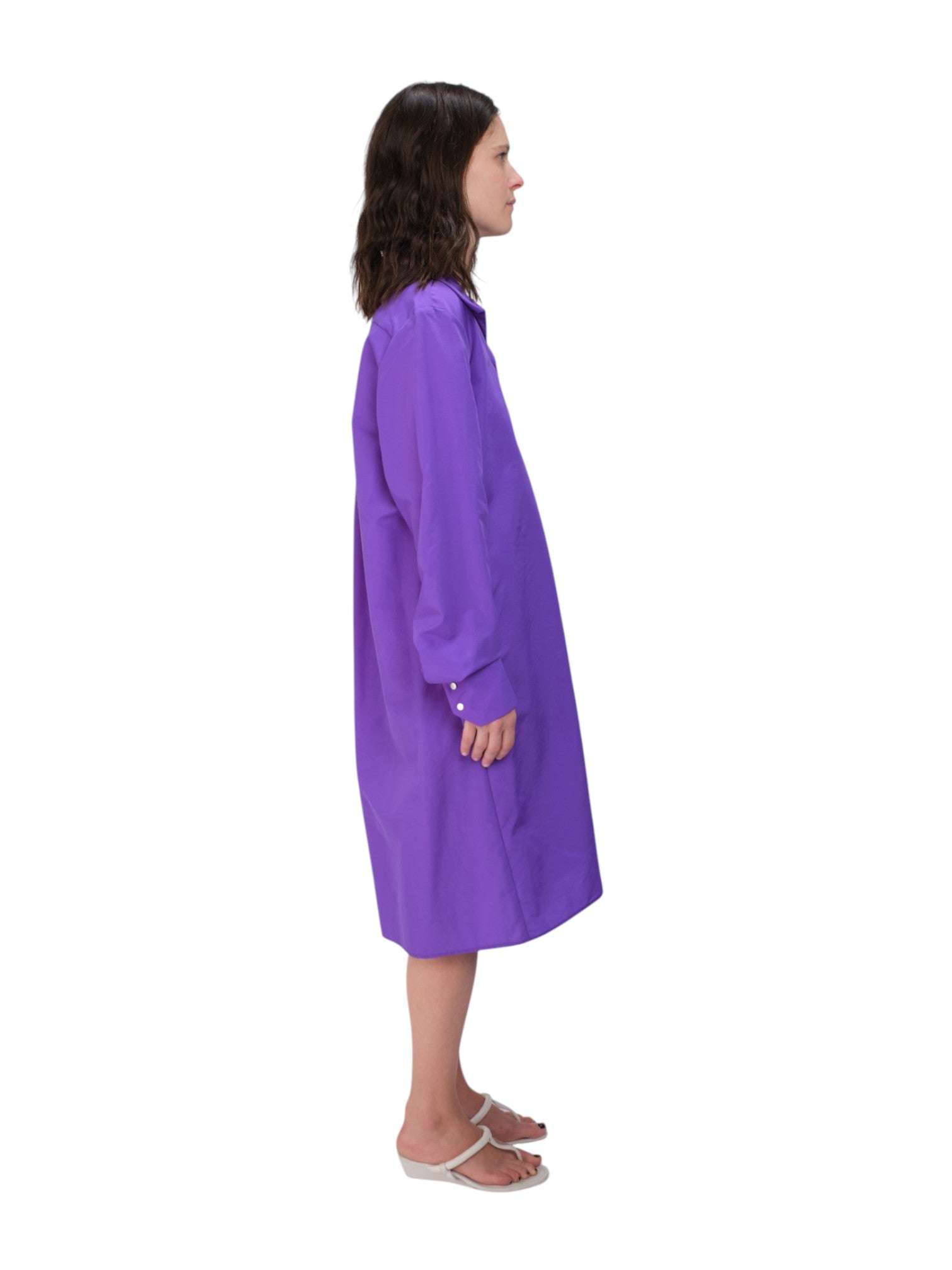 COA NYC | SNAP DOWN DRESS IN PURPLE NYLON