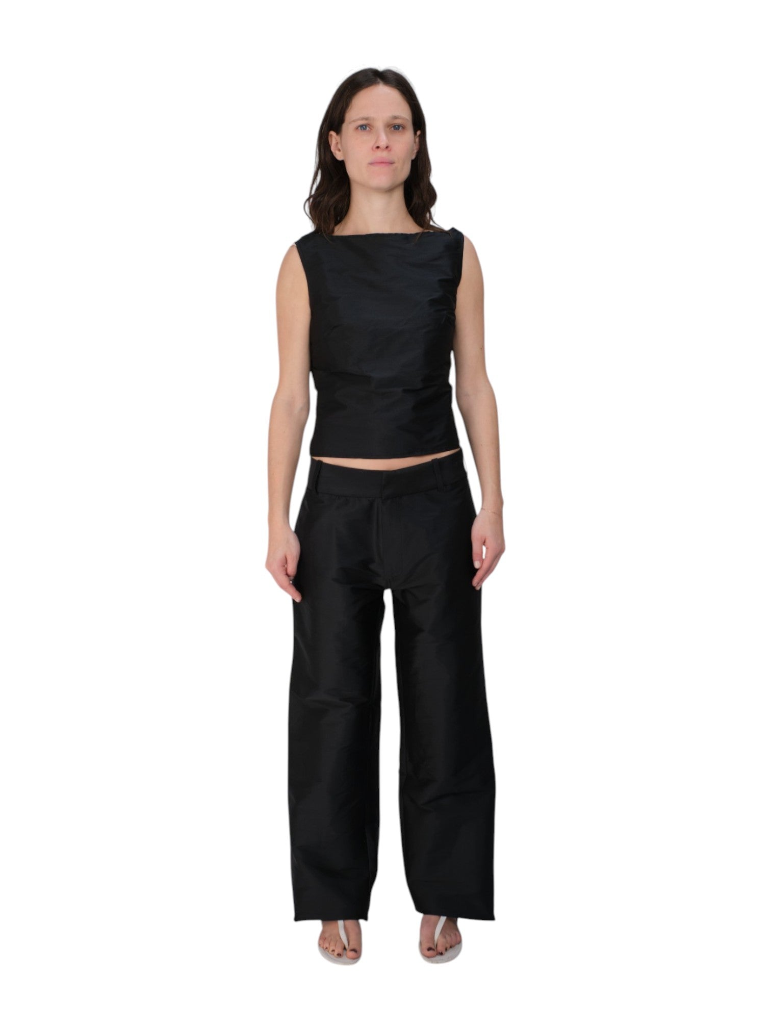 COA NYC | EVERYONE PANT IN BLACK SILK 