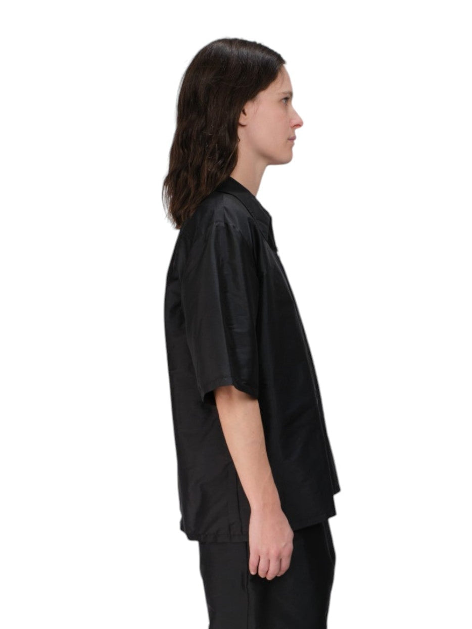COA NYC | SS ZIP DOWN SHIRT IN BLACK SILK