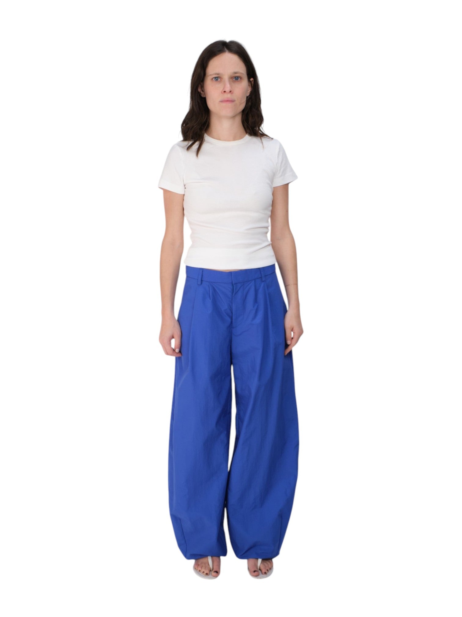 COA NYC | BIG PANT IN ROYAL NYLON