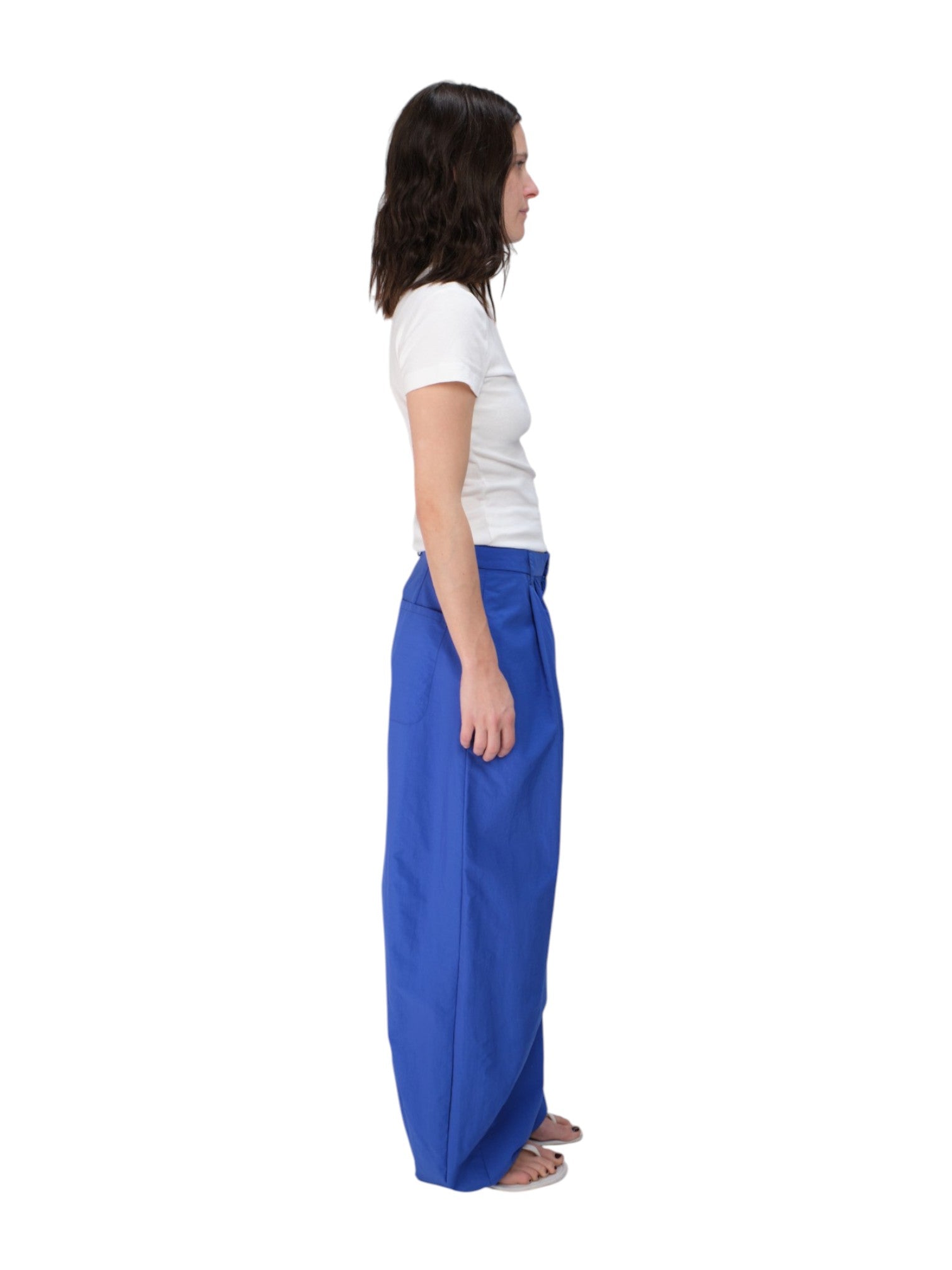 COA NYC | BIG PANT IN ROYAL NYLON