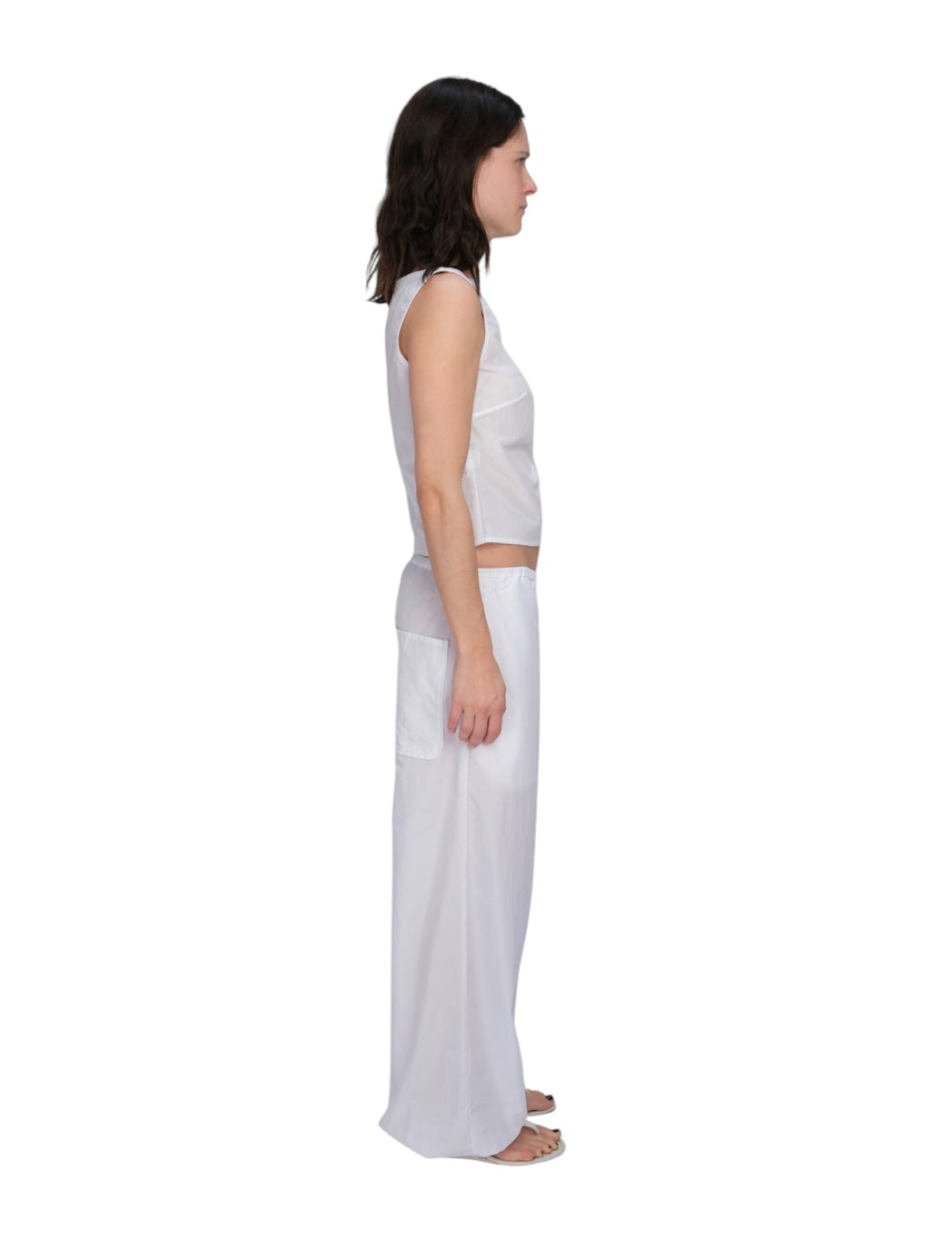 COA NYC | COZY PANT IN WHITE NYLON