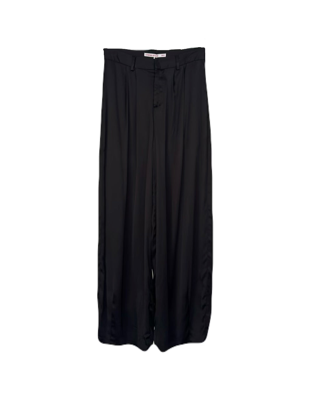  BIG PANT IN BLACK SATIN
