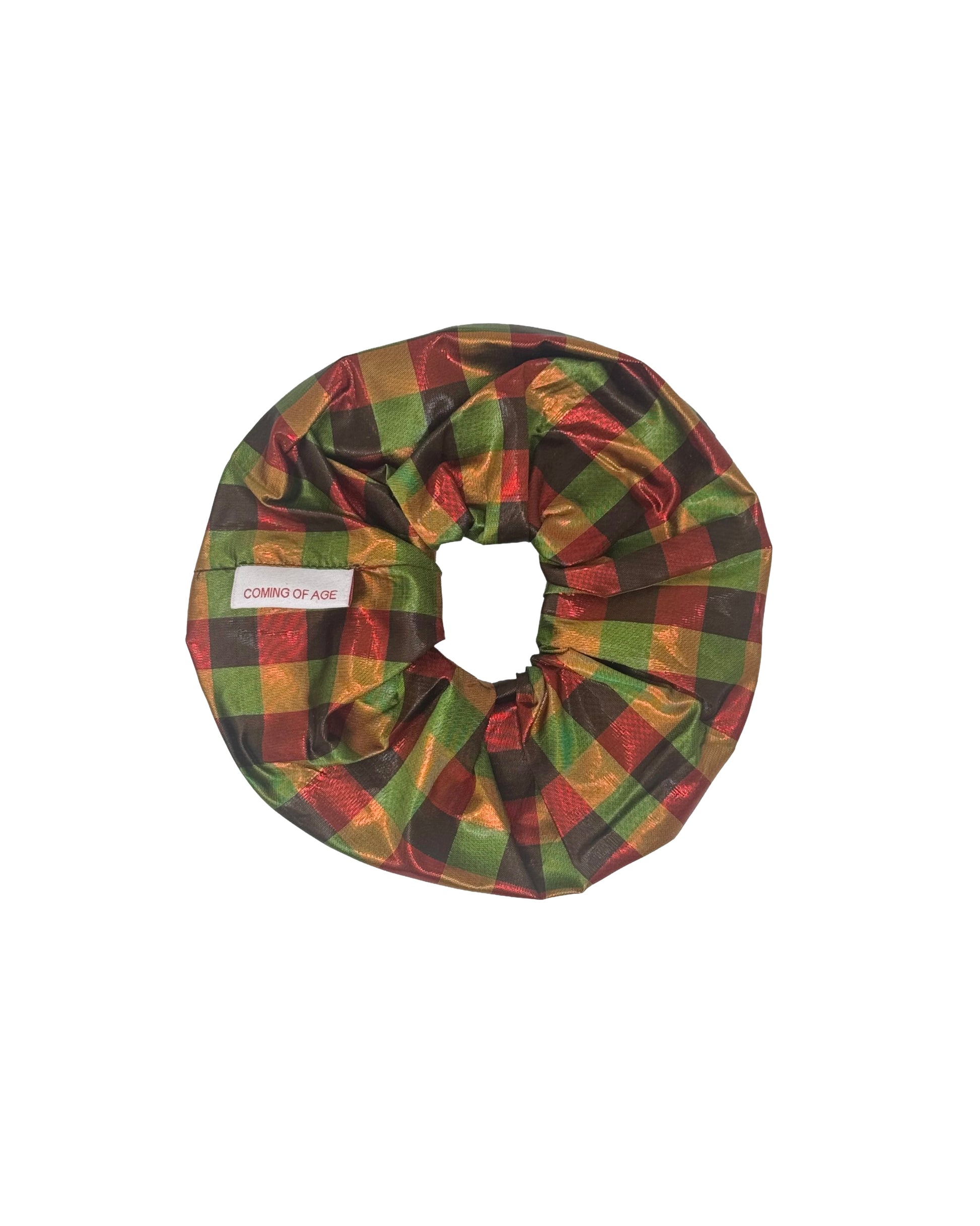 MUSTARD IRIDESCENT OVERSIZED SCRUNCHIE