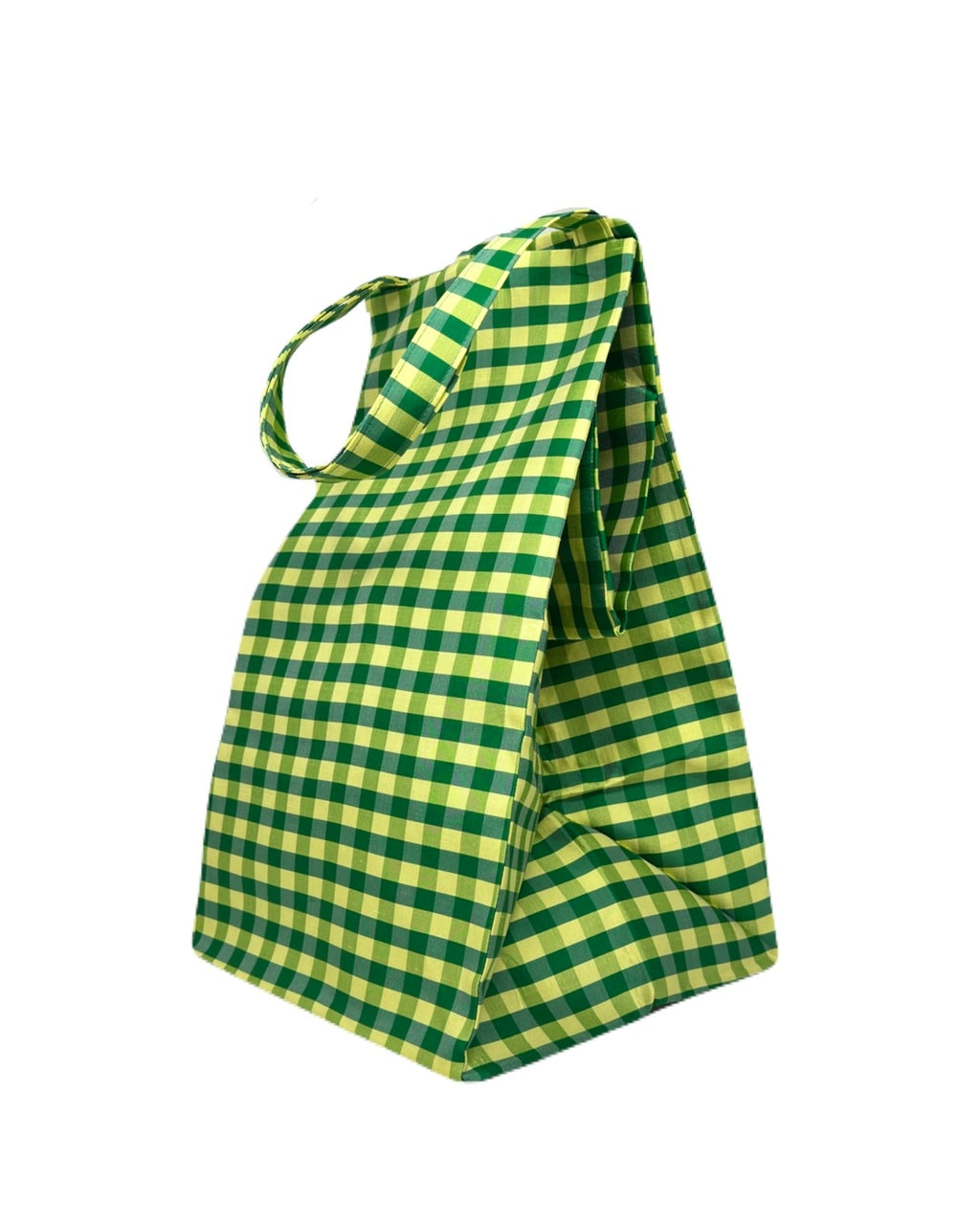 XL EVERYDAY BAG IN GINGHAM GREEN YELLOW